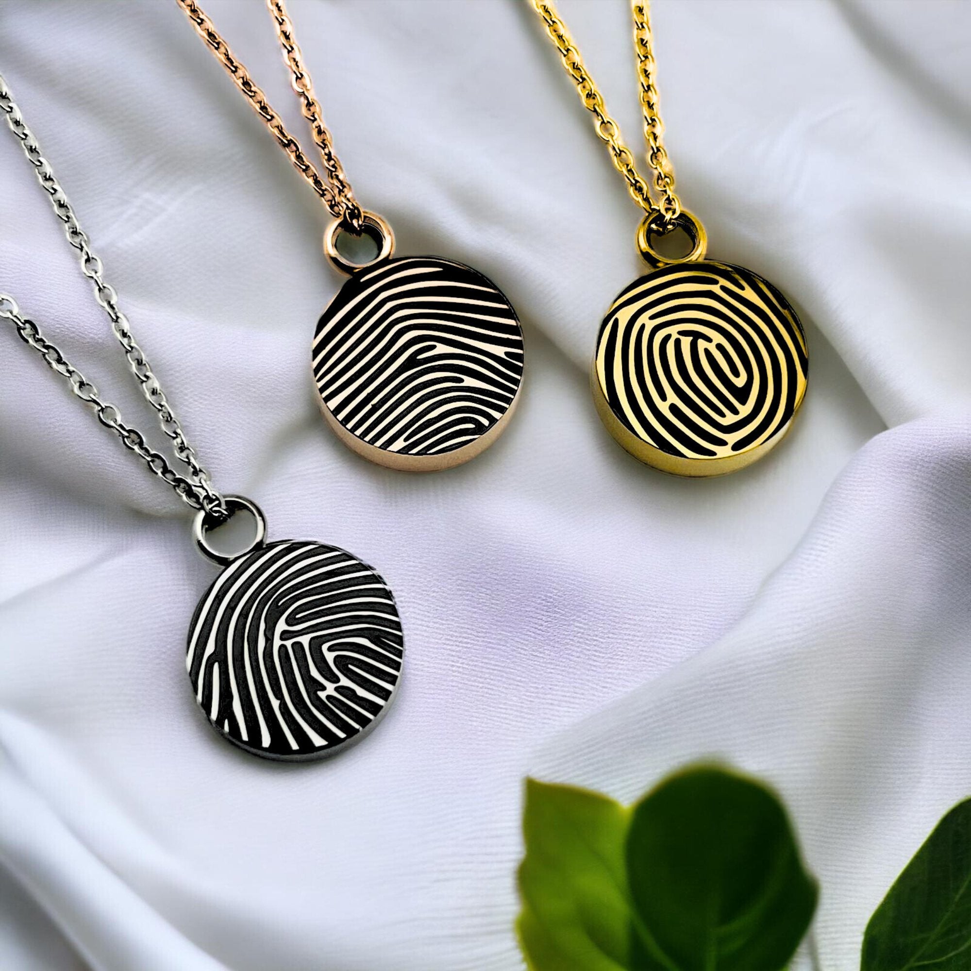 Fingerprint Urn Drum Necklace - MemoriesMade