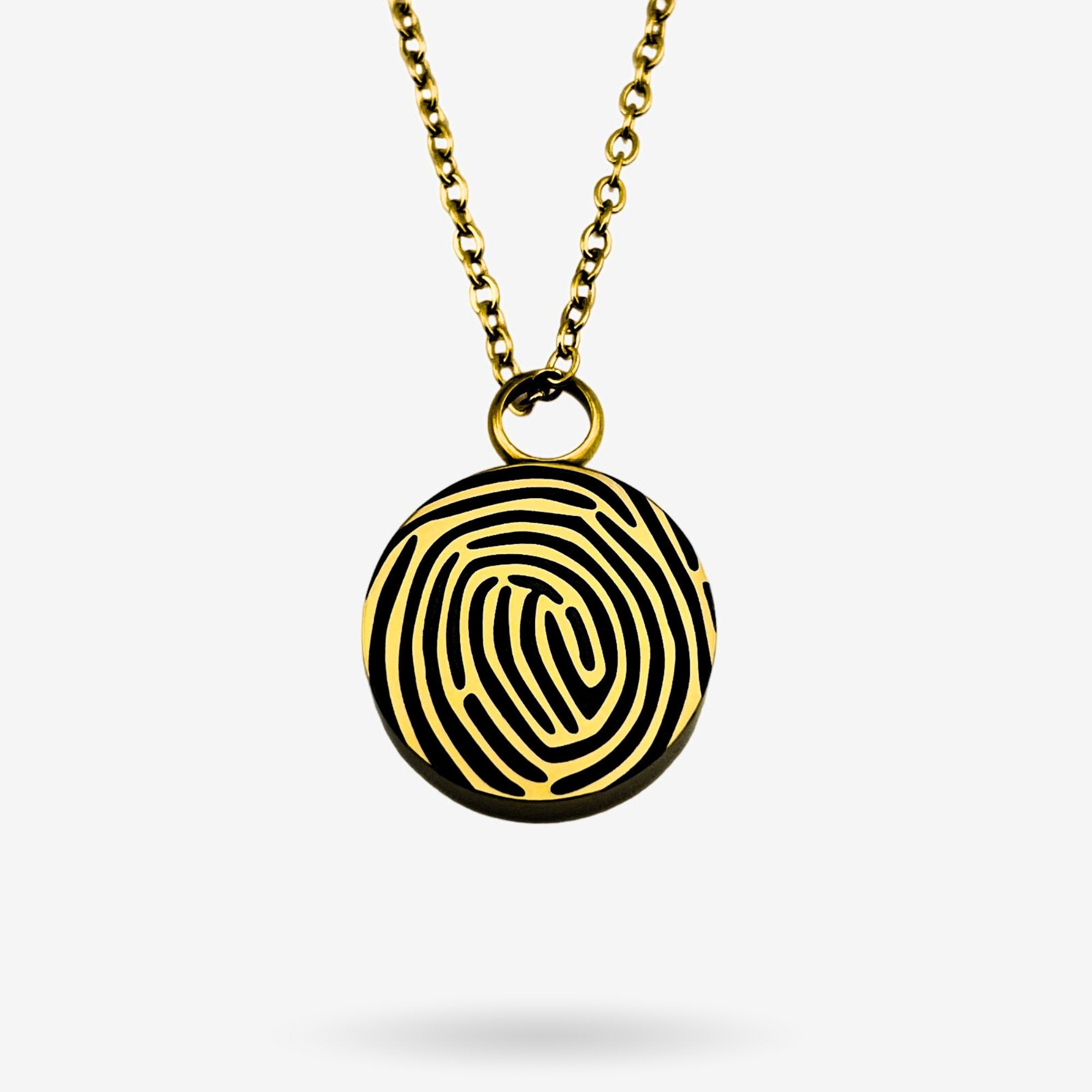 Fingerprint Urn Drum Necklace - MemoriesMade