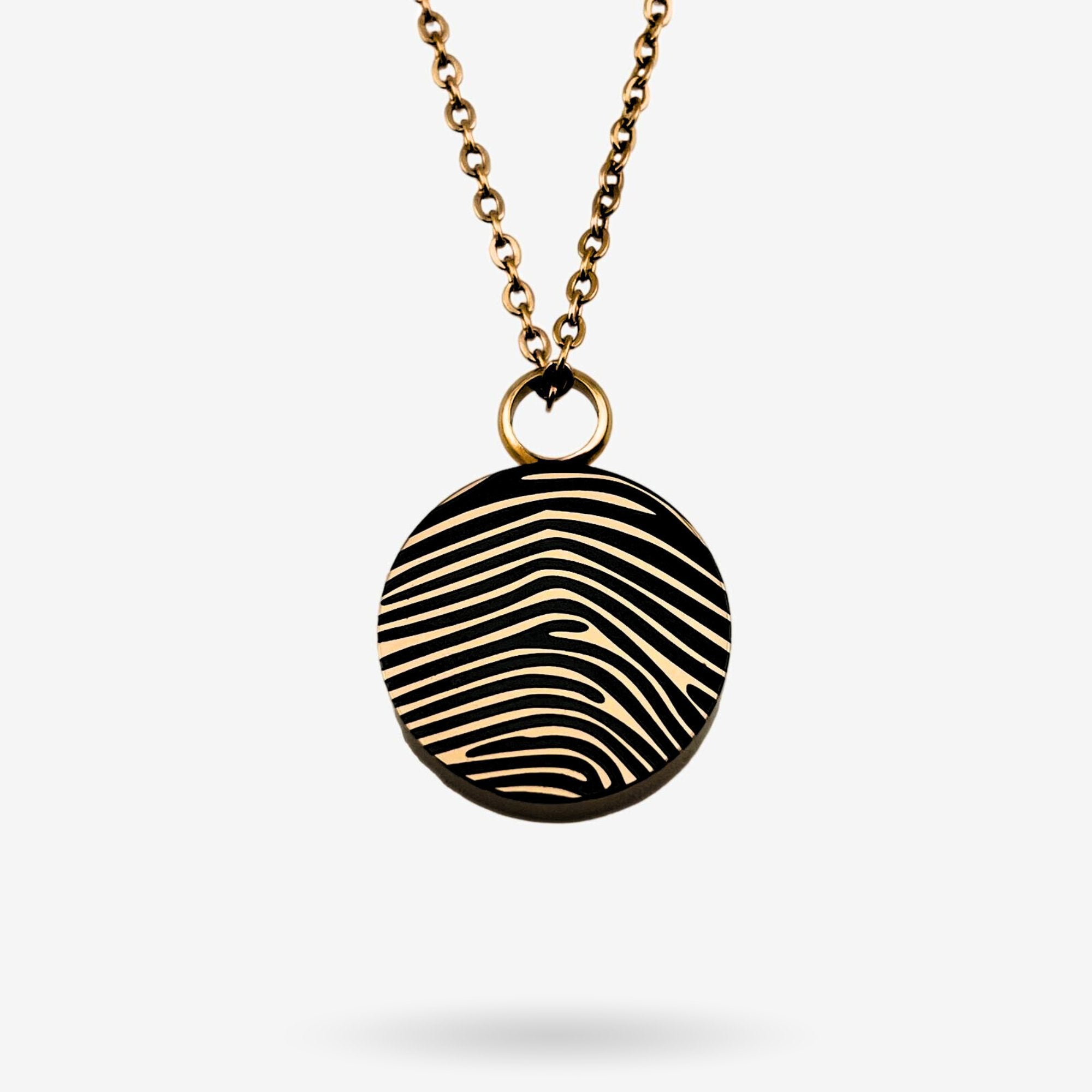 Fingerprint Urn Drum Necklace - MemoriesMade