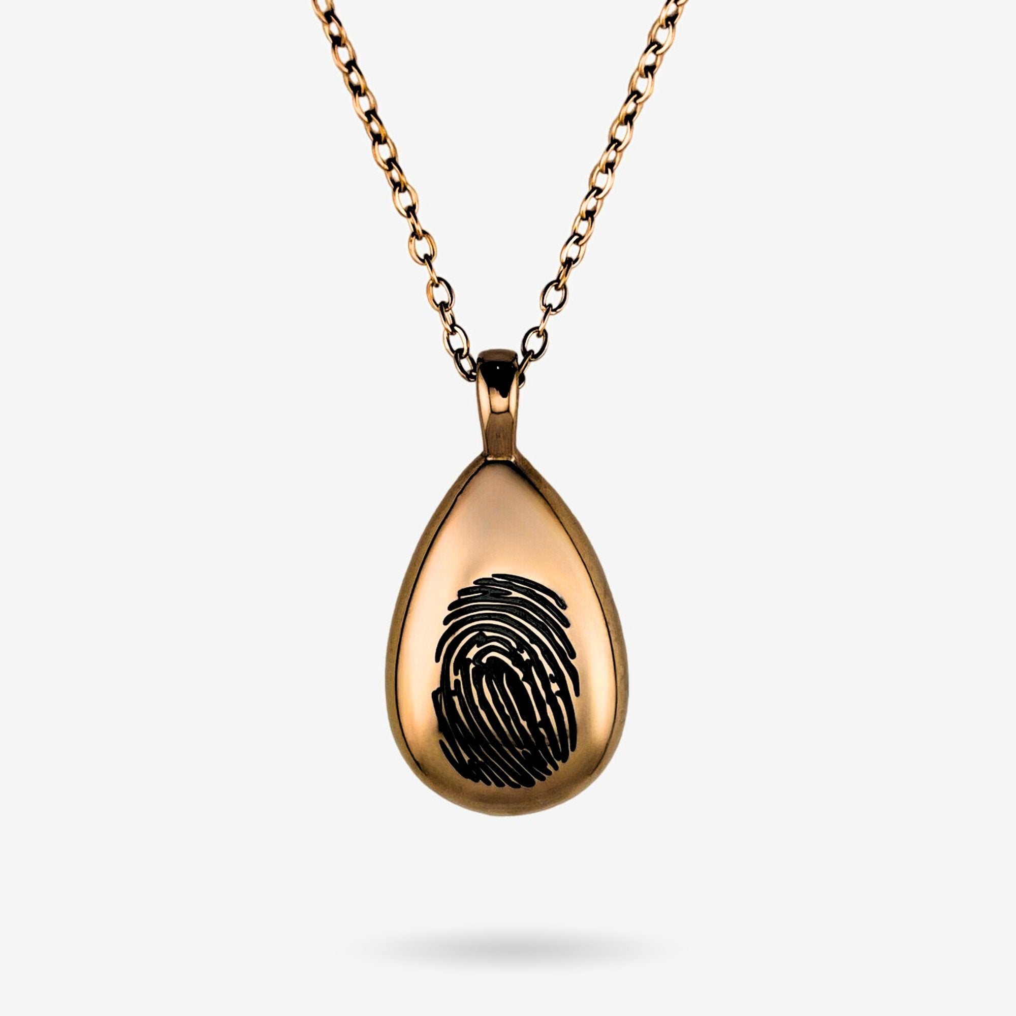 Fingerprint Urn Tear Drop Necklace - MemoriesMade