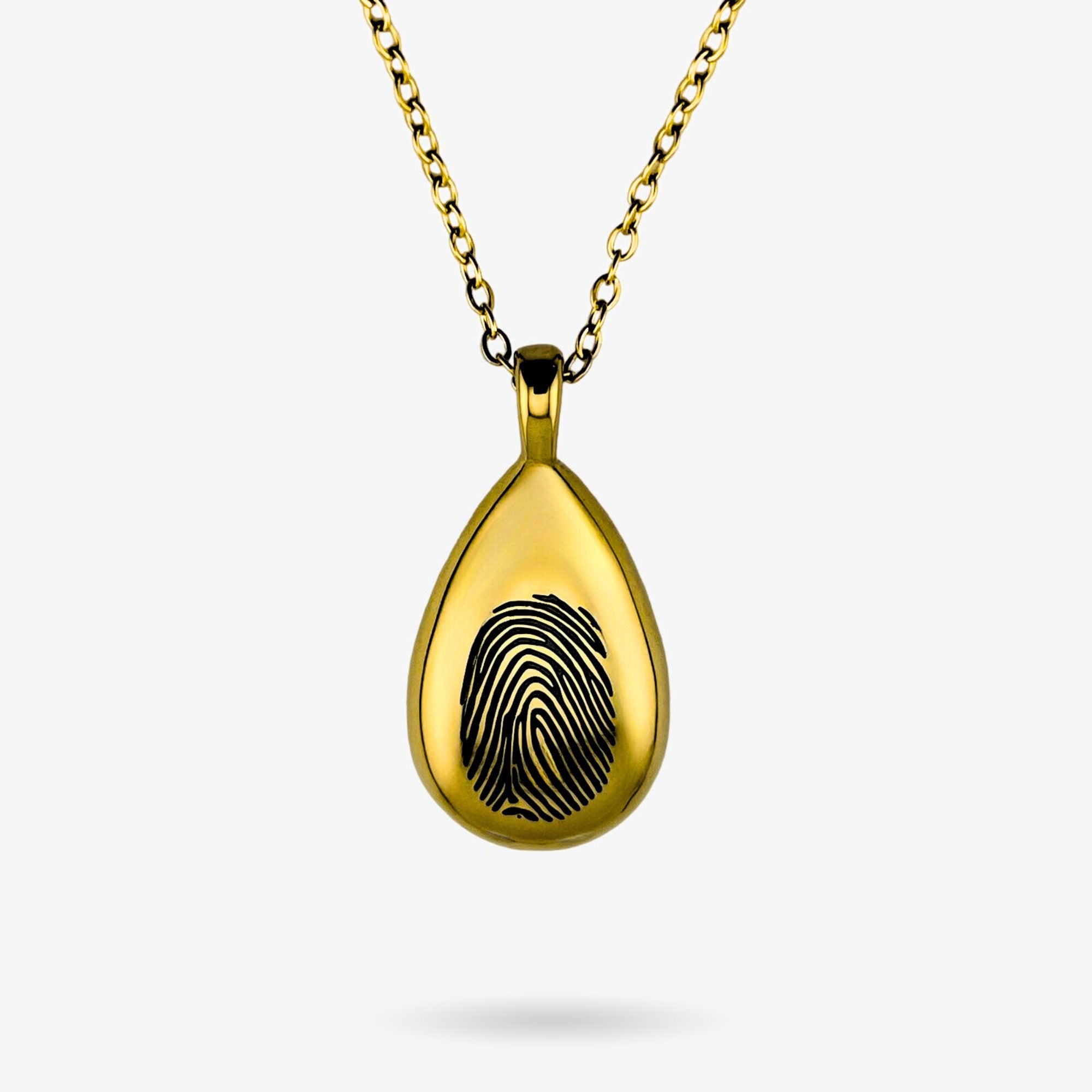 Fingerprint Urn Tear Drop Necklace - MemoriesMade