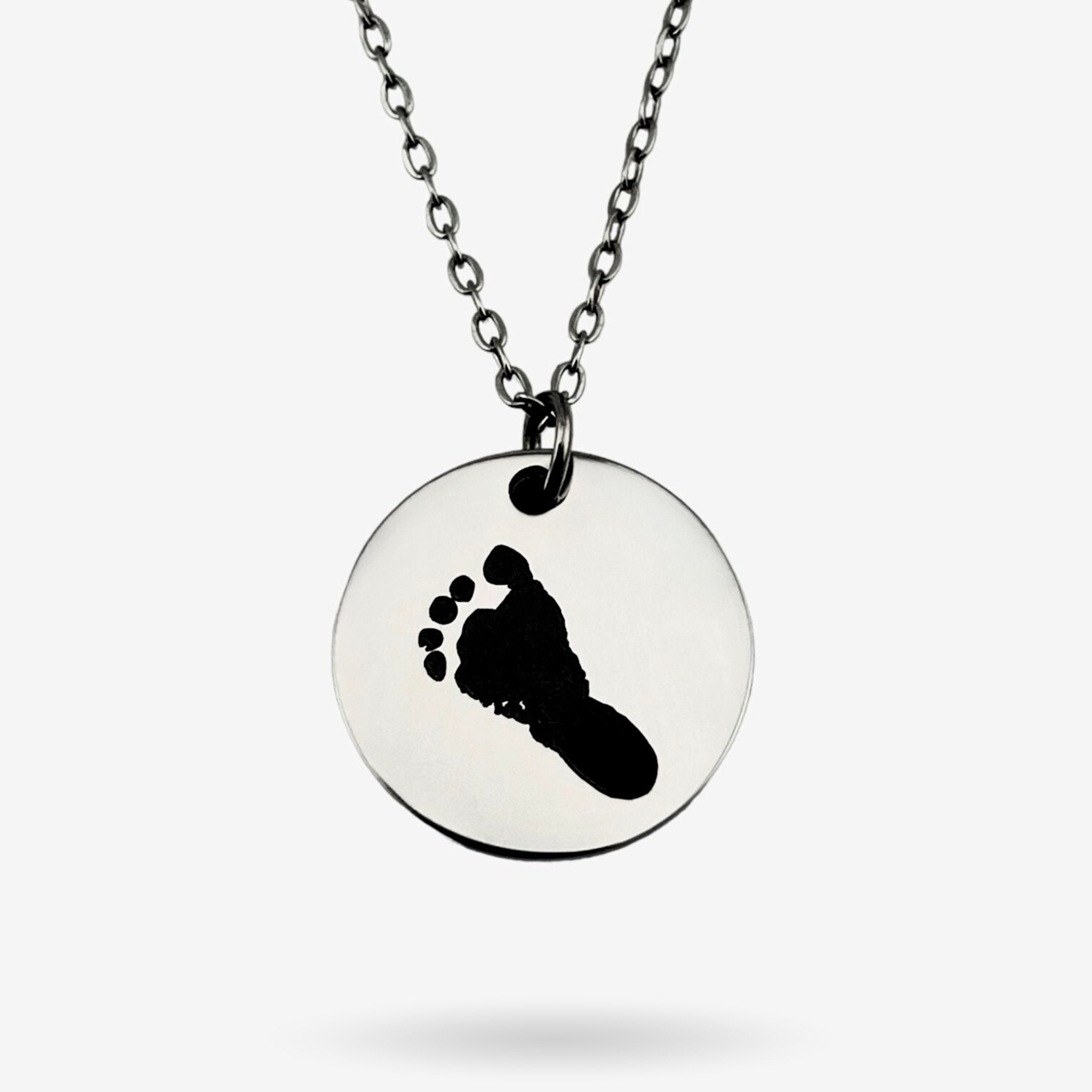 Footprint Disc Necklace - MemoriesMade