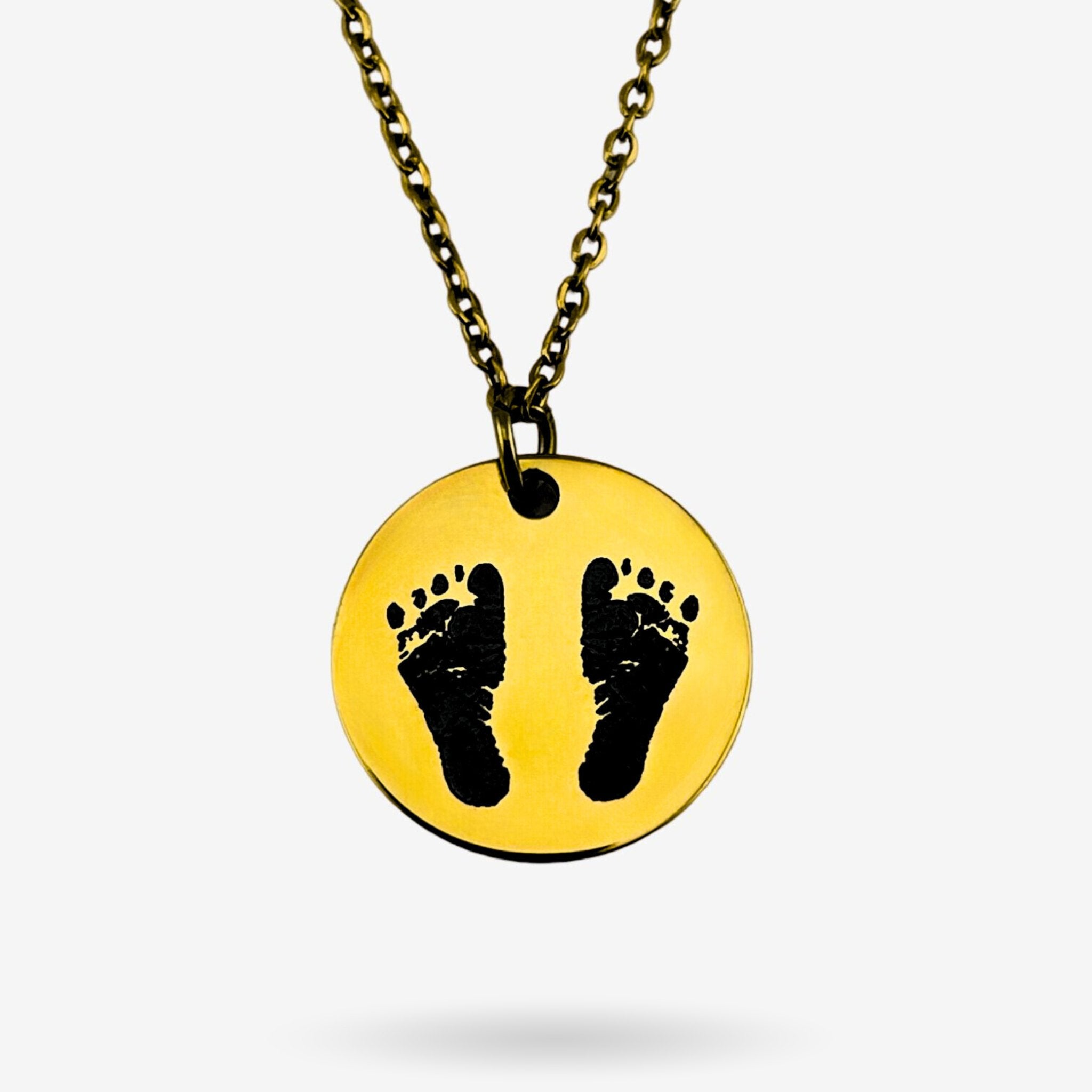 Footprint Disc Necklace - MemoriesMade