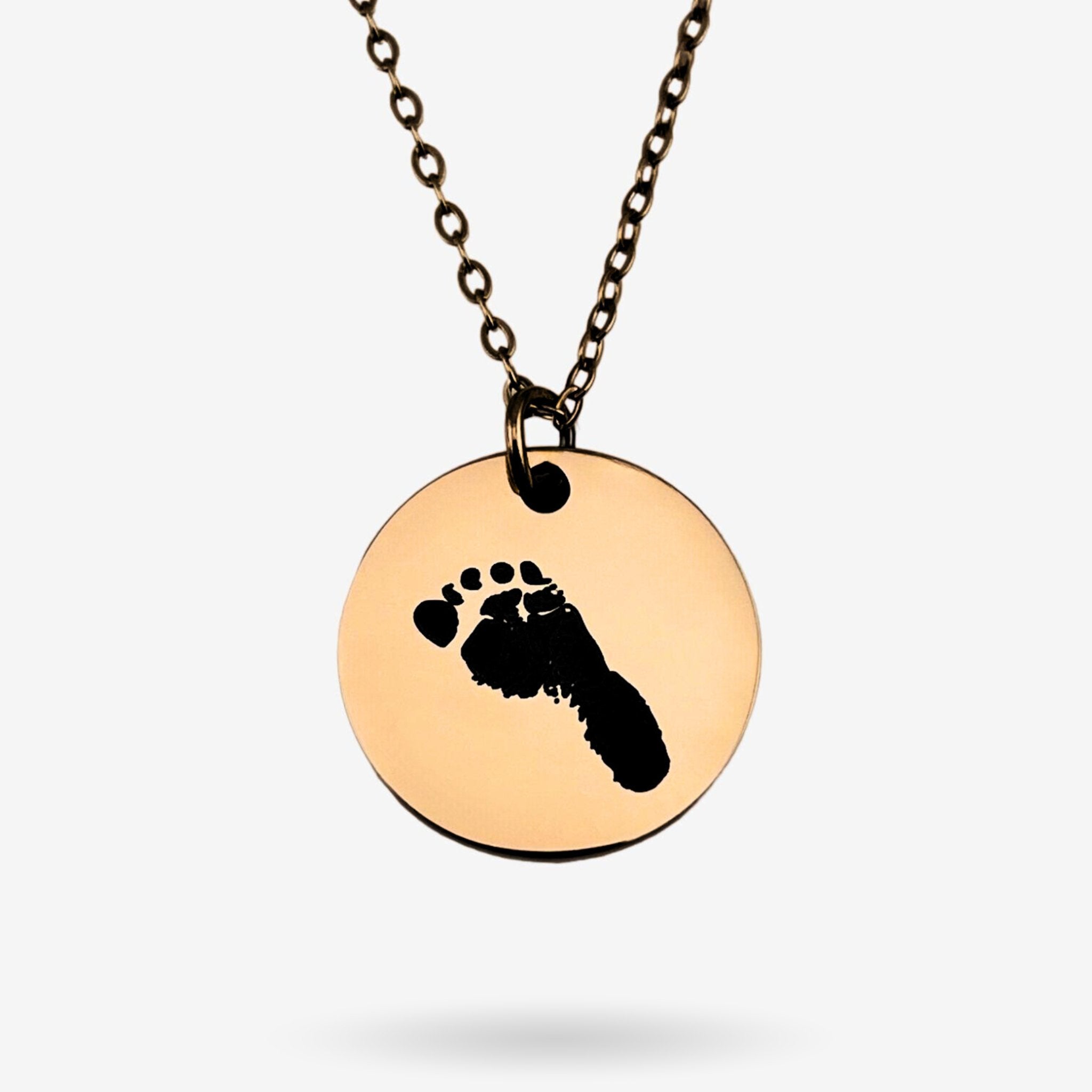 Footprint Disc Necklace - MemoriesMade