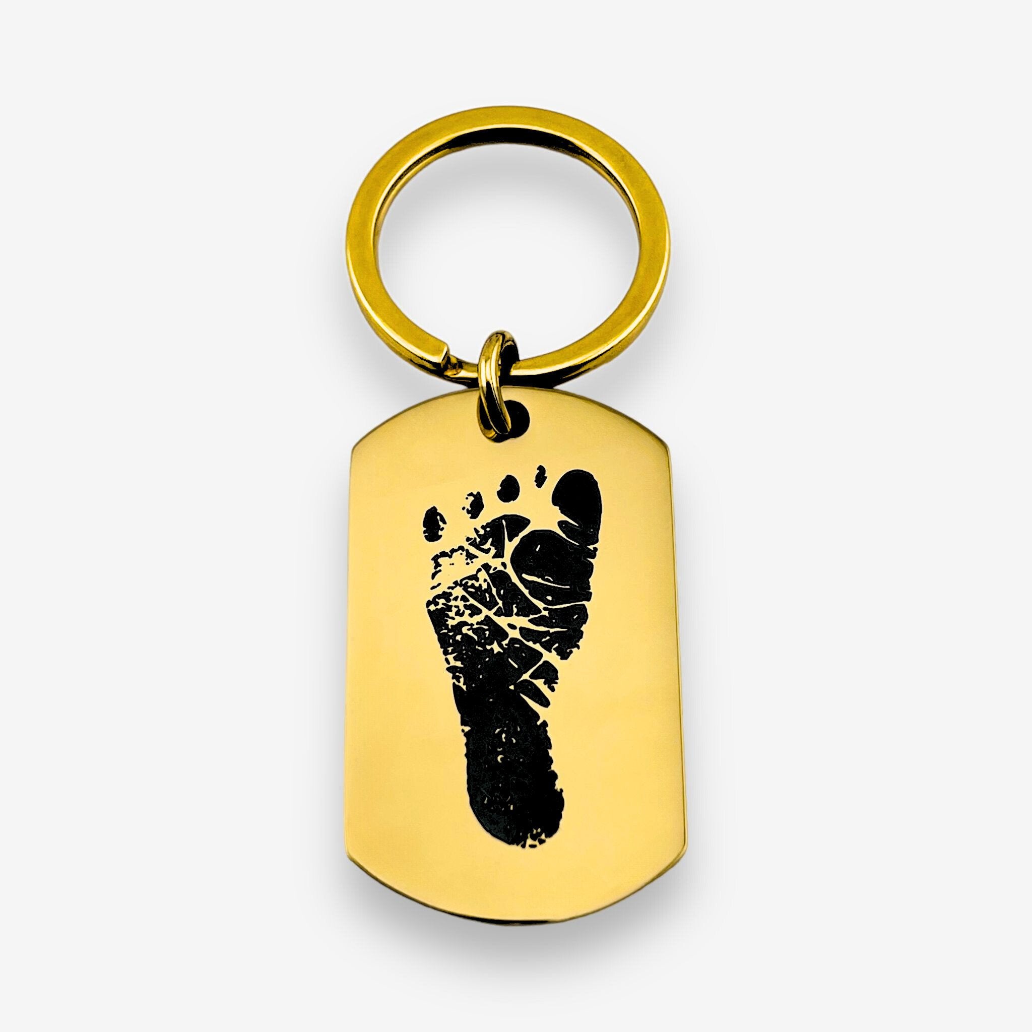 Footprint Flat Bar Keychain - MemoriesMade