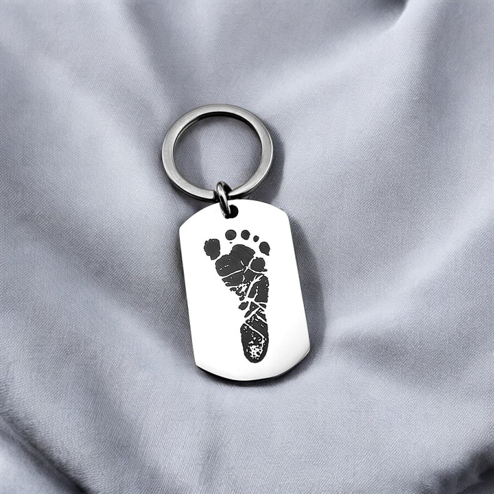 Footprint Flat Bar Keychain - MemoriesMade