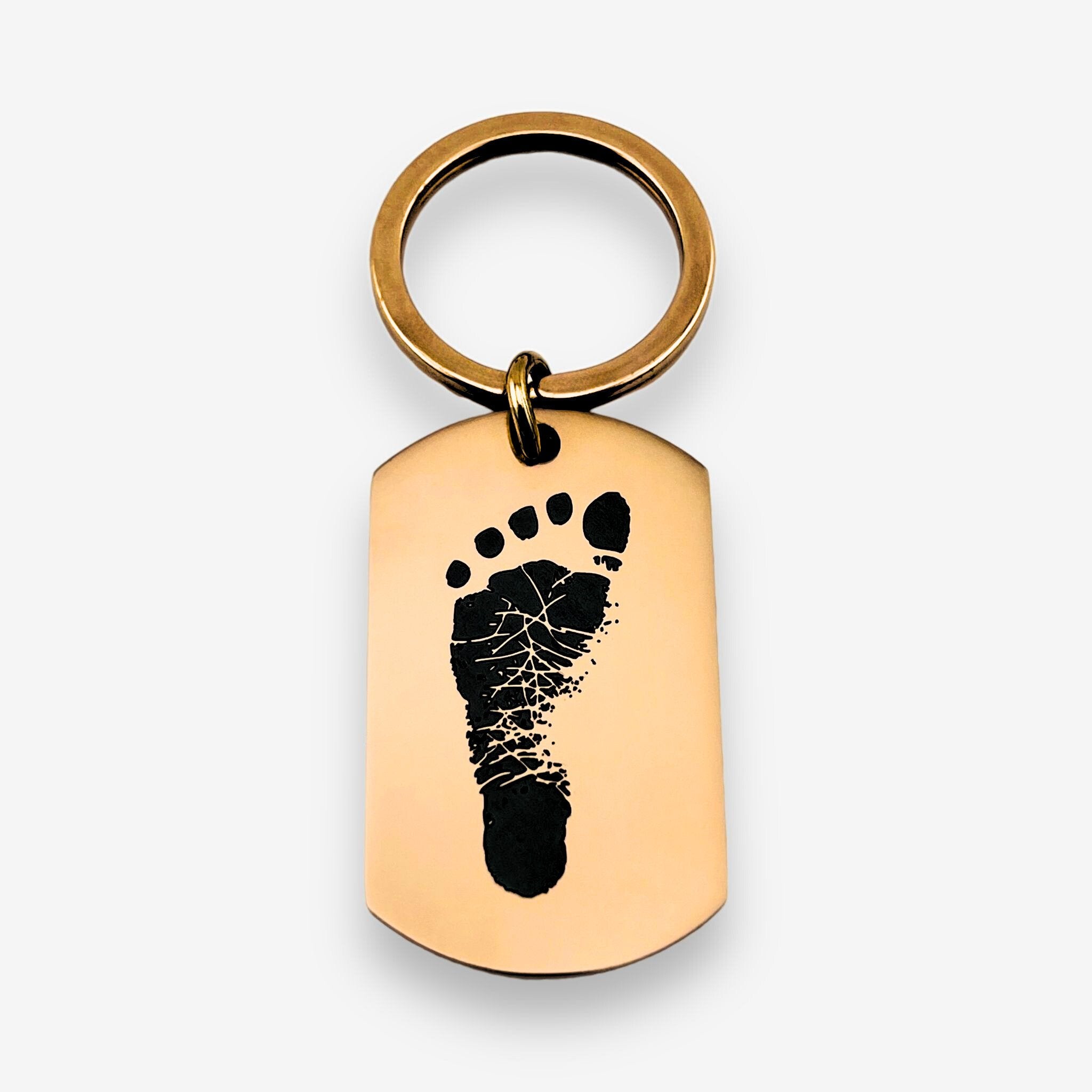 Footprint Flat Bar Keychain - MemoriesMade