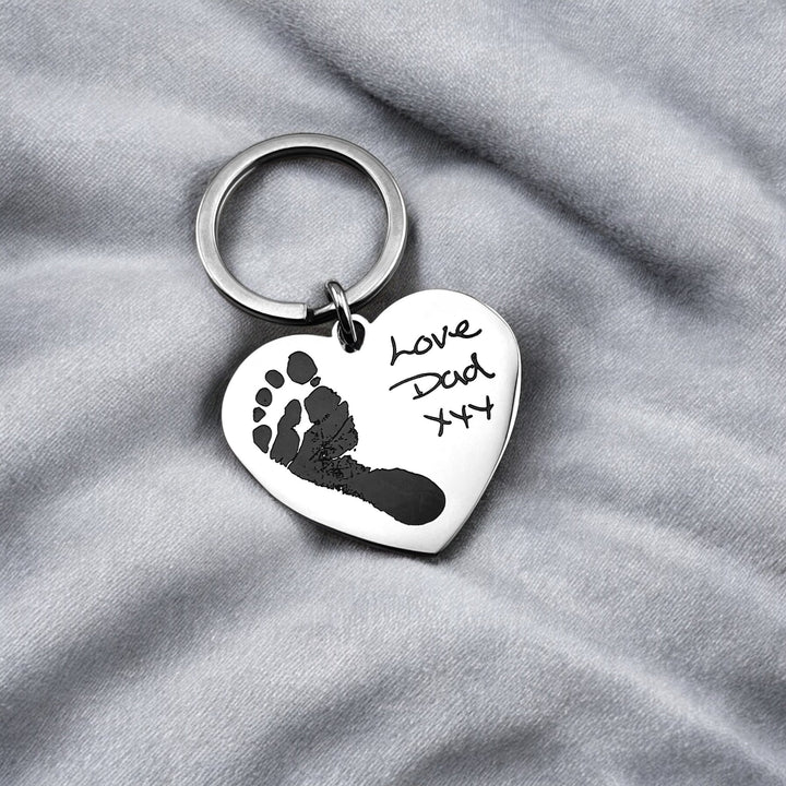 Footprint Heart Keychain - MemoriesMade