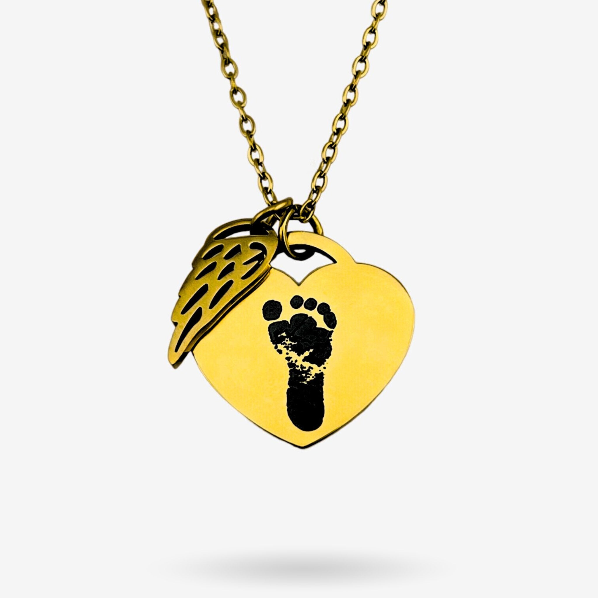 Footprint Heart Necklace - MemoriesMade