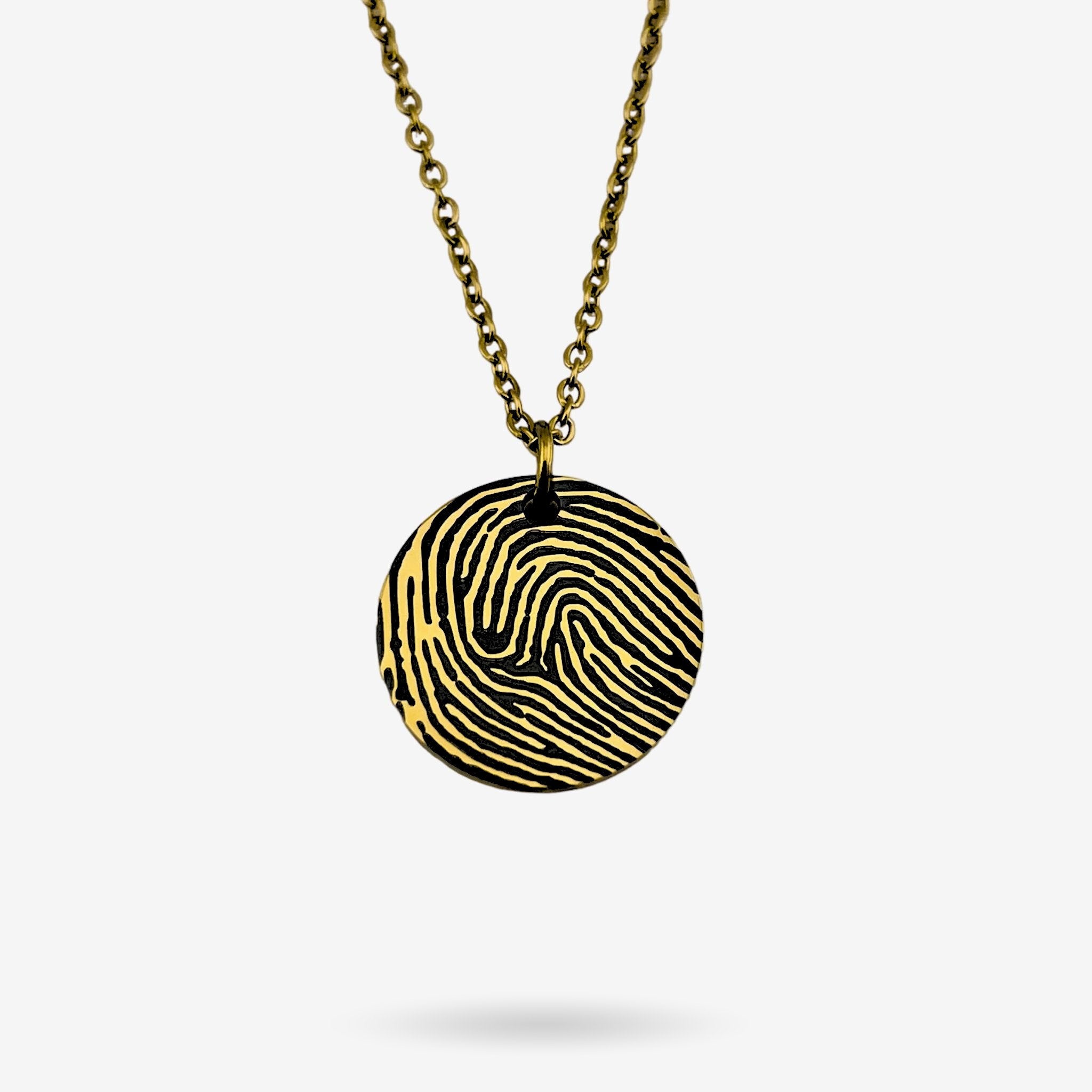 Full Fingerprint Disc Necklace - MemoriesMade