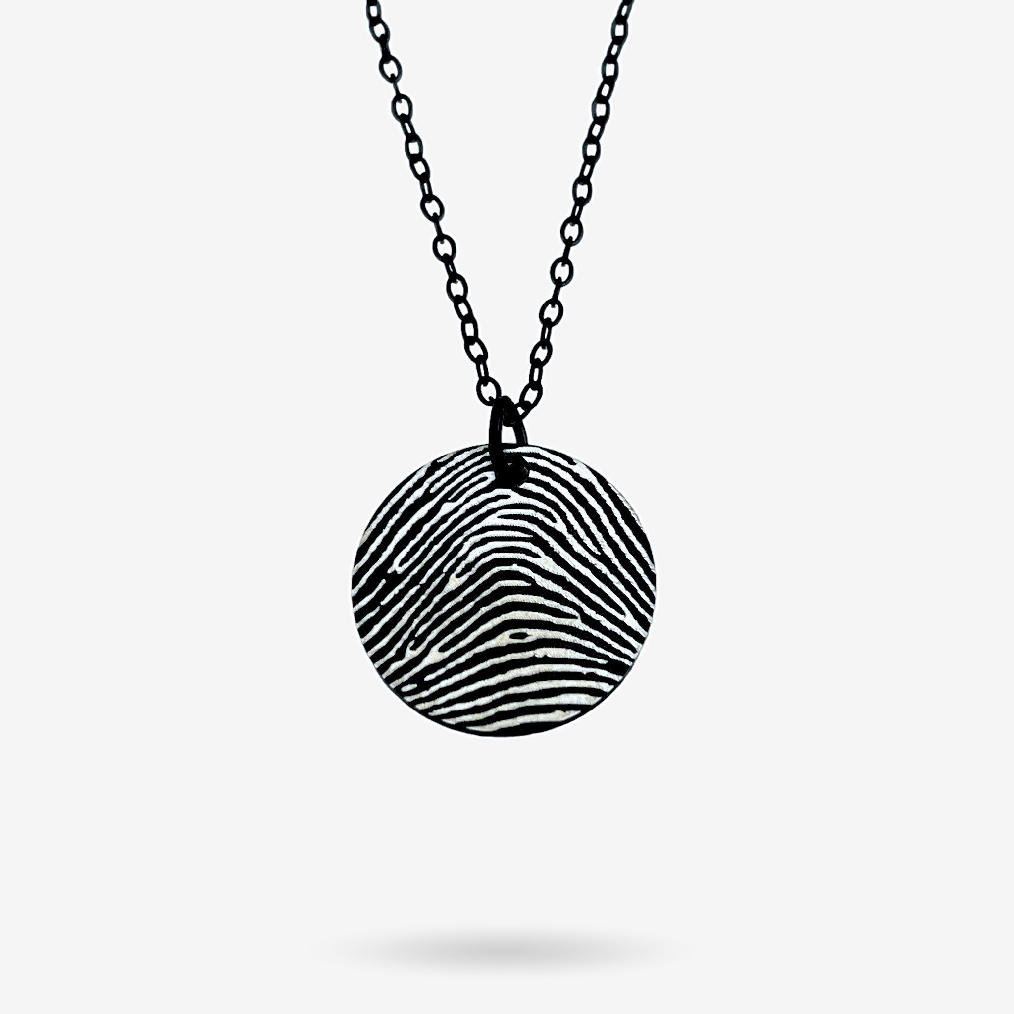 Full Fingerprint Disc Necklace - MemoriesMade