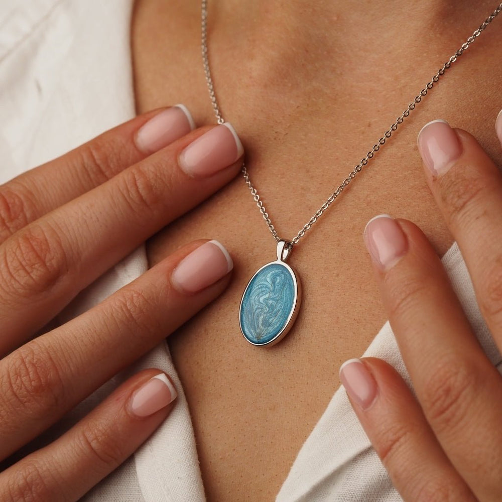 Hair Keepsake Oval Necklace - MemoriesMade