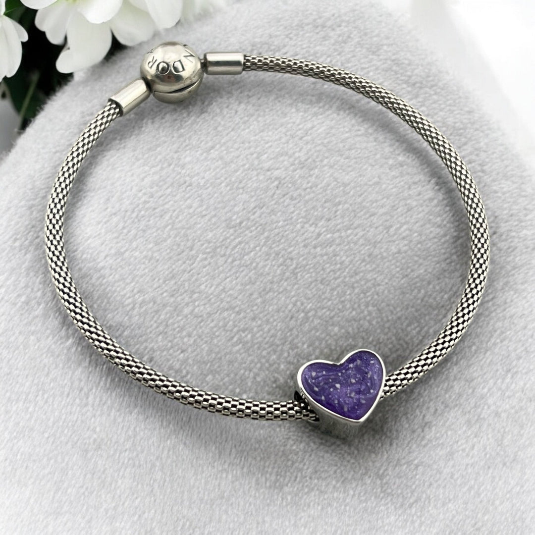 Hair Keepsake Pandora - Compatible Heart Ashes Charm - MemoriesMade