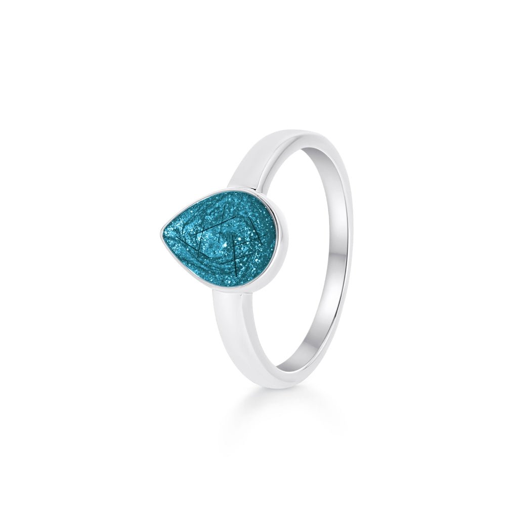 Hair Keepsake Teardrop Ring - MemoriesMade