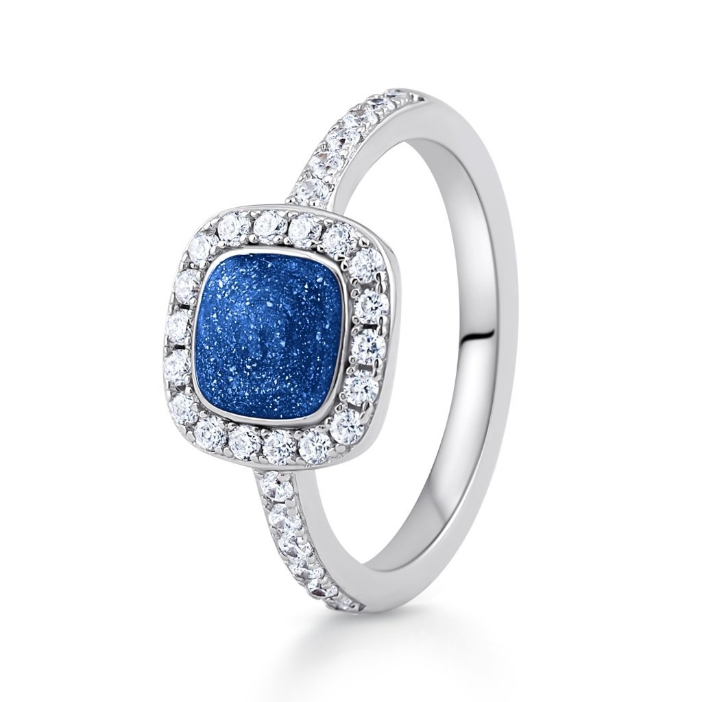 Halo Cushion Ashes Ring - MemoriesMade