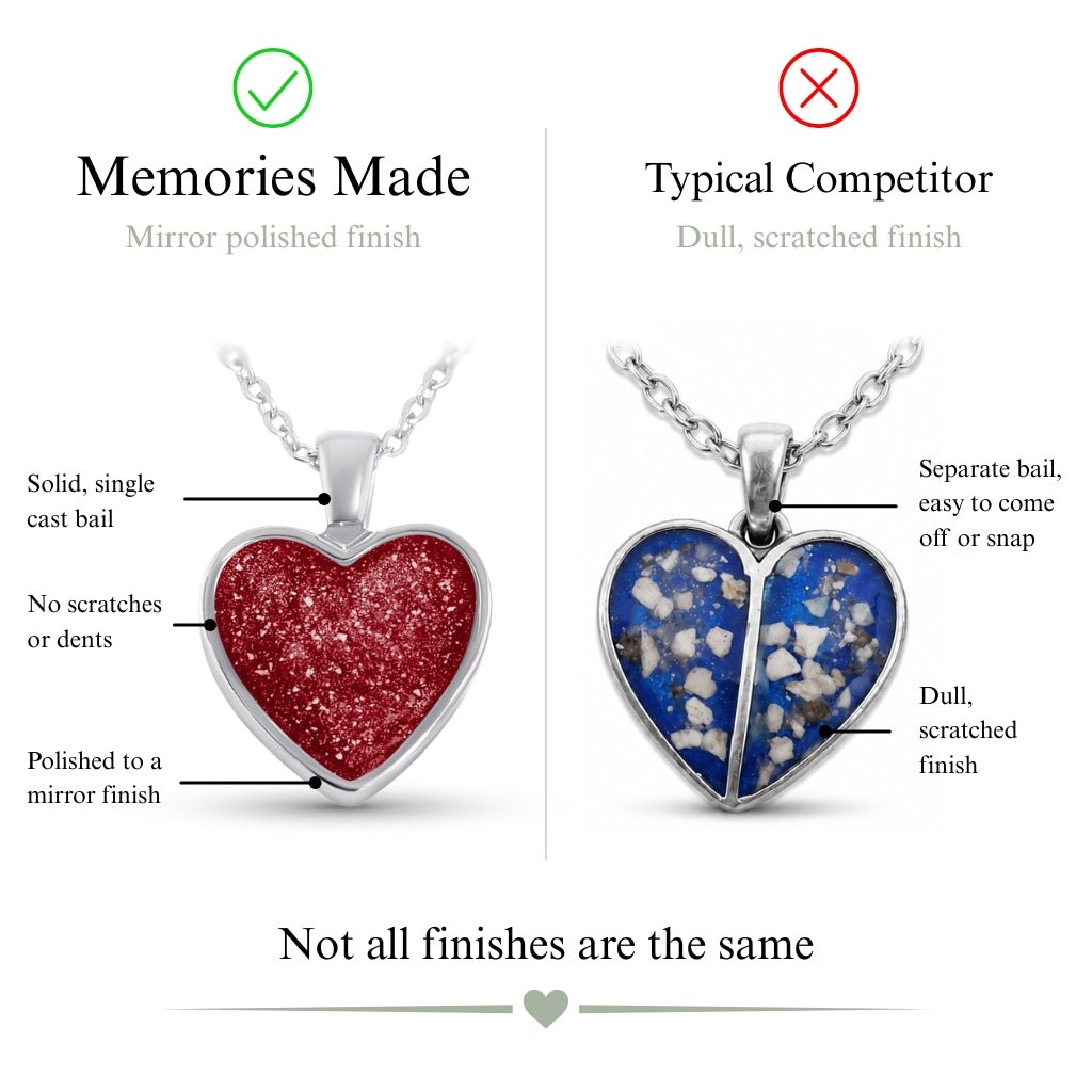 Halo Heart Ashes Necklace - MemoriesMade