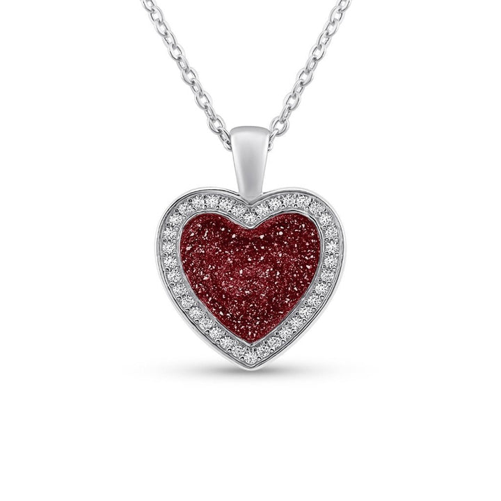 Halo Heart Ashes Necklace - MemoriesMade