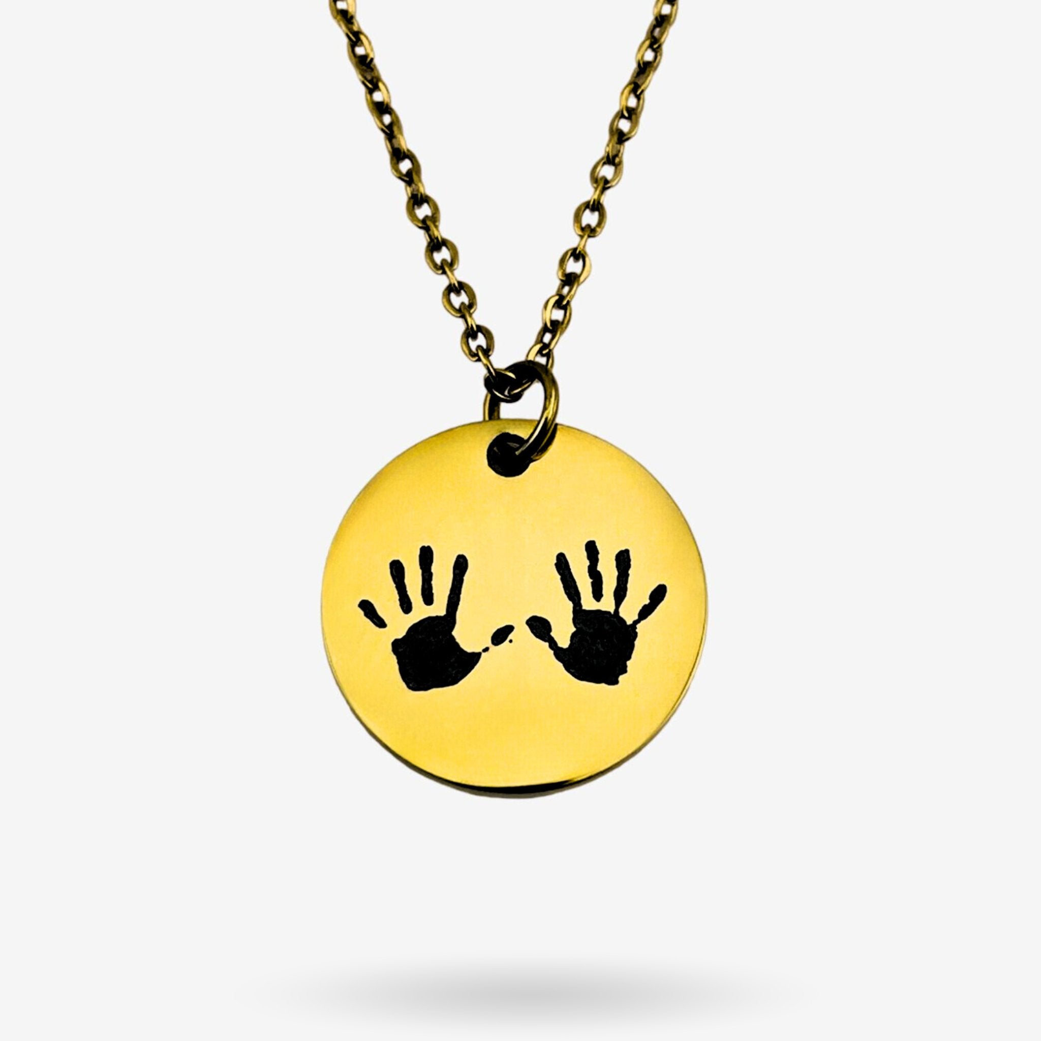 Handprint Disc Necklace - MemoriesMade