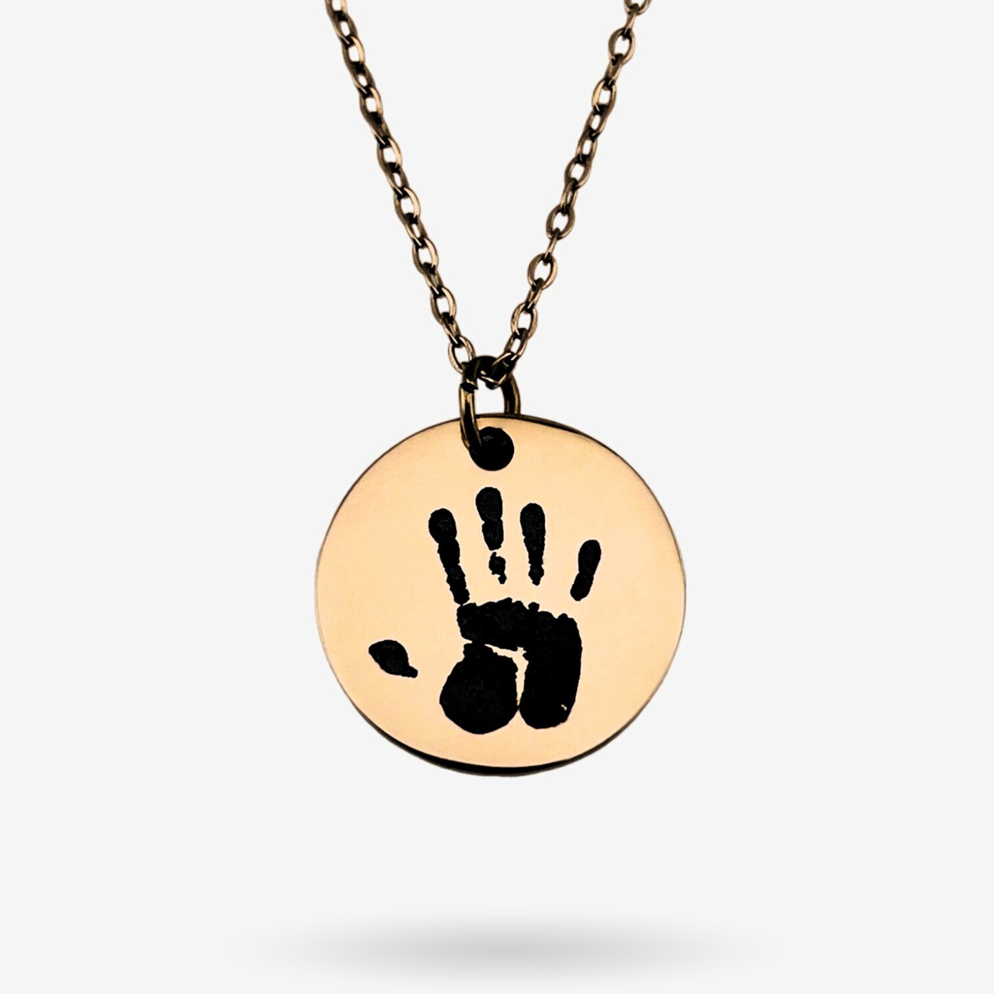 Handprint Disc Necklace - MemoriesMade