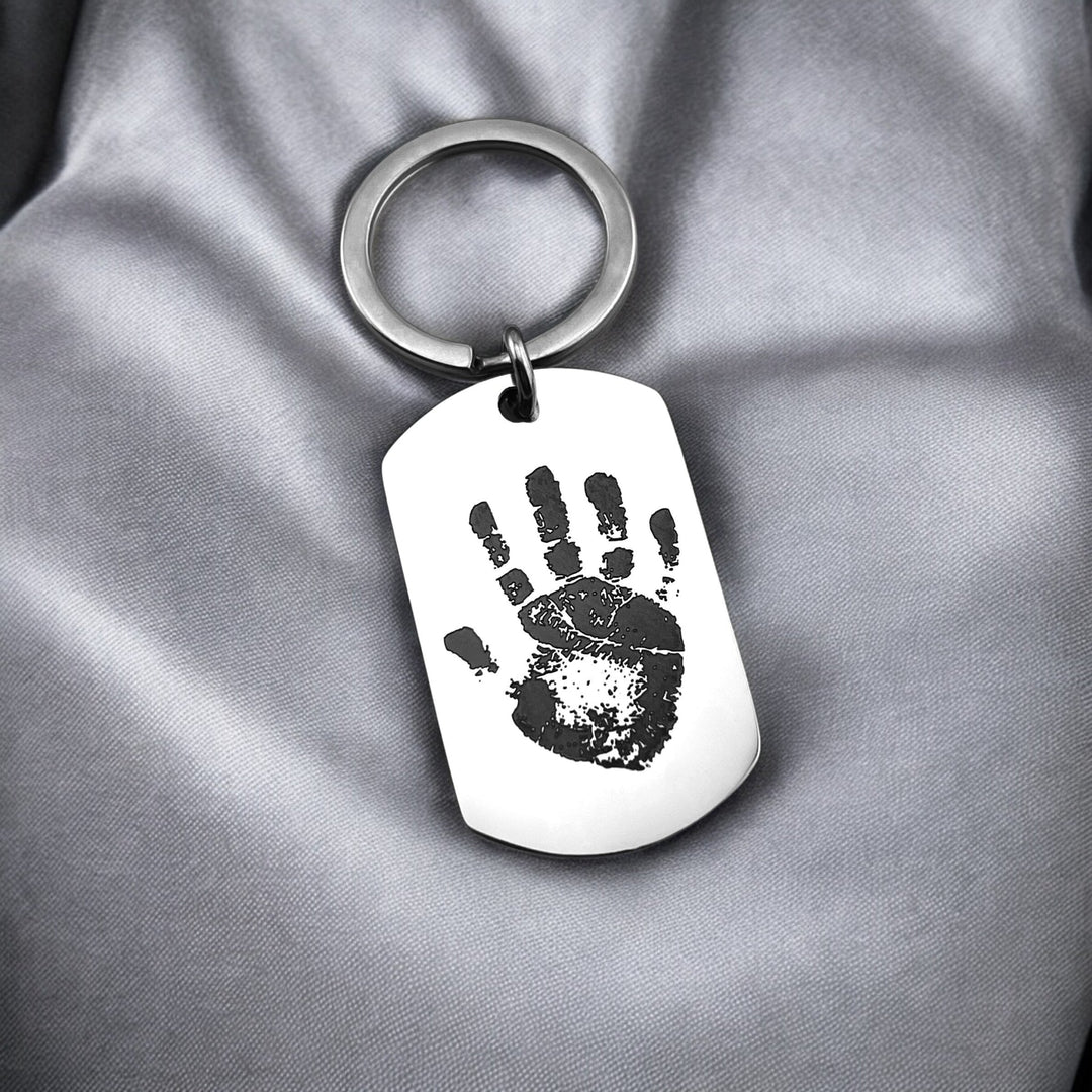 Handprint Flat Bar Keychain - MemoriesMade