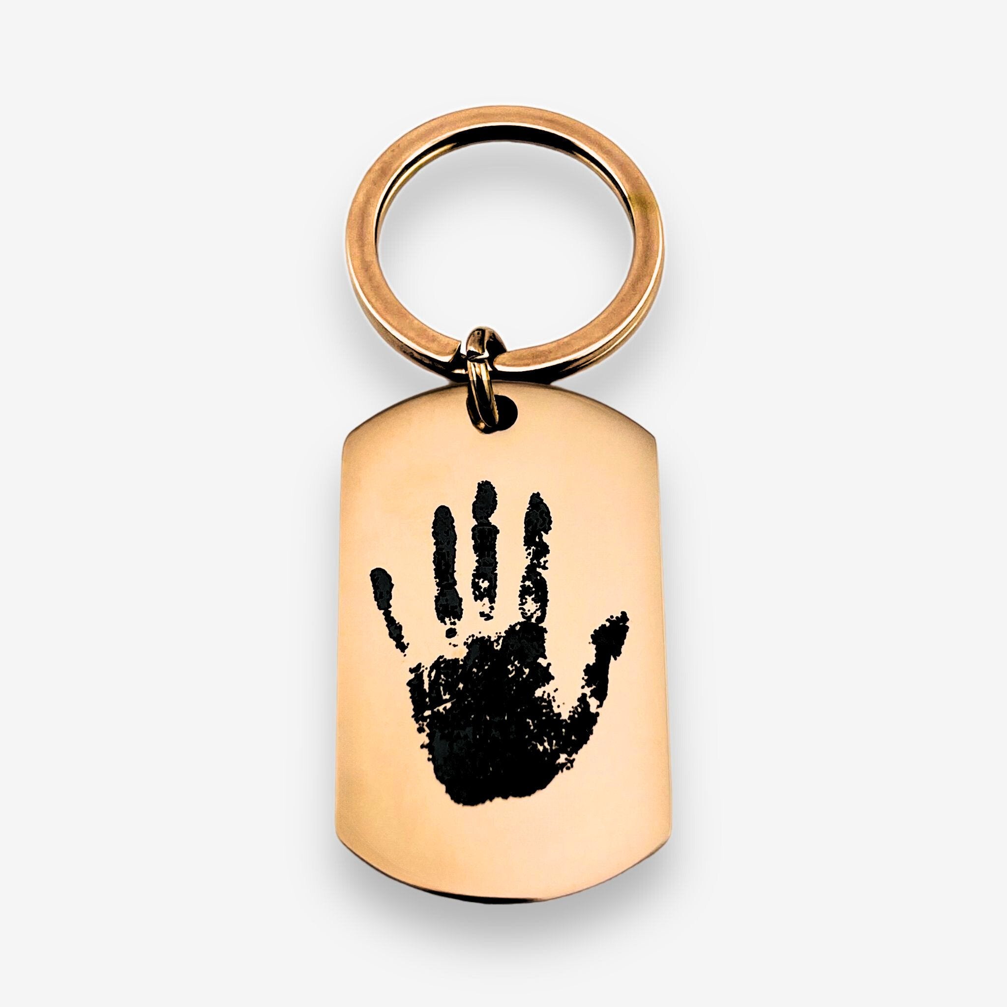 Handprint Flat Bar Keychain - MemoriesMade