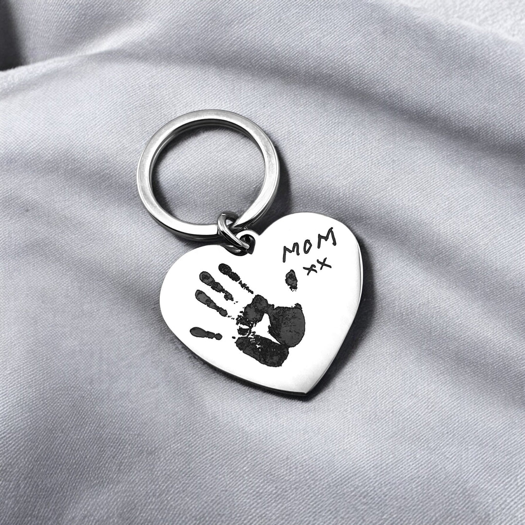 Handprint Heart Keychain - MemoriesMade