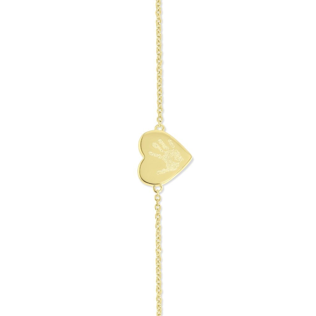 Handprint or Footprint Heart Bracelet - MemoriesMade