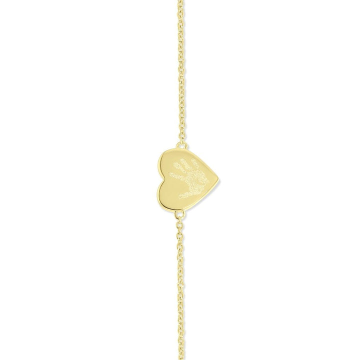 Handprint or Footprint Heart Bracelet - MemoriesMade