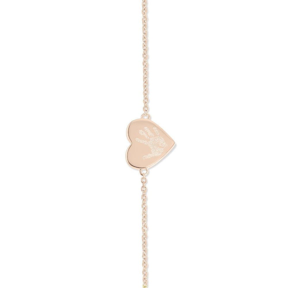 Handprint or Footprint Heart Bracelet - MemoriesMade