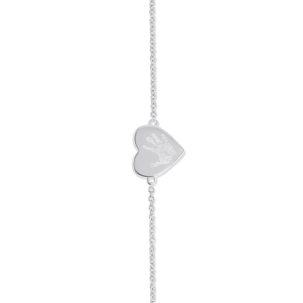 Handprint or Footprint Heart Bracelet - MemoriesMade