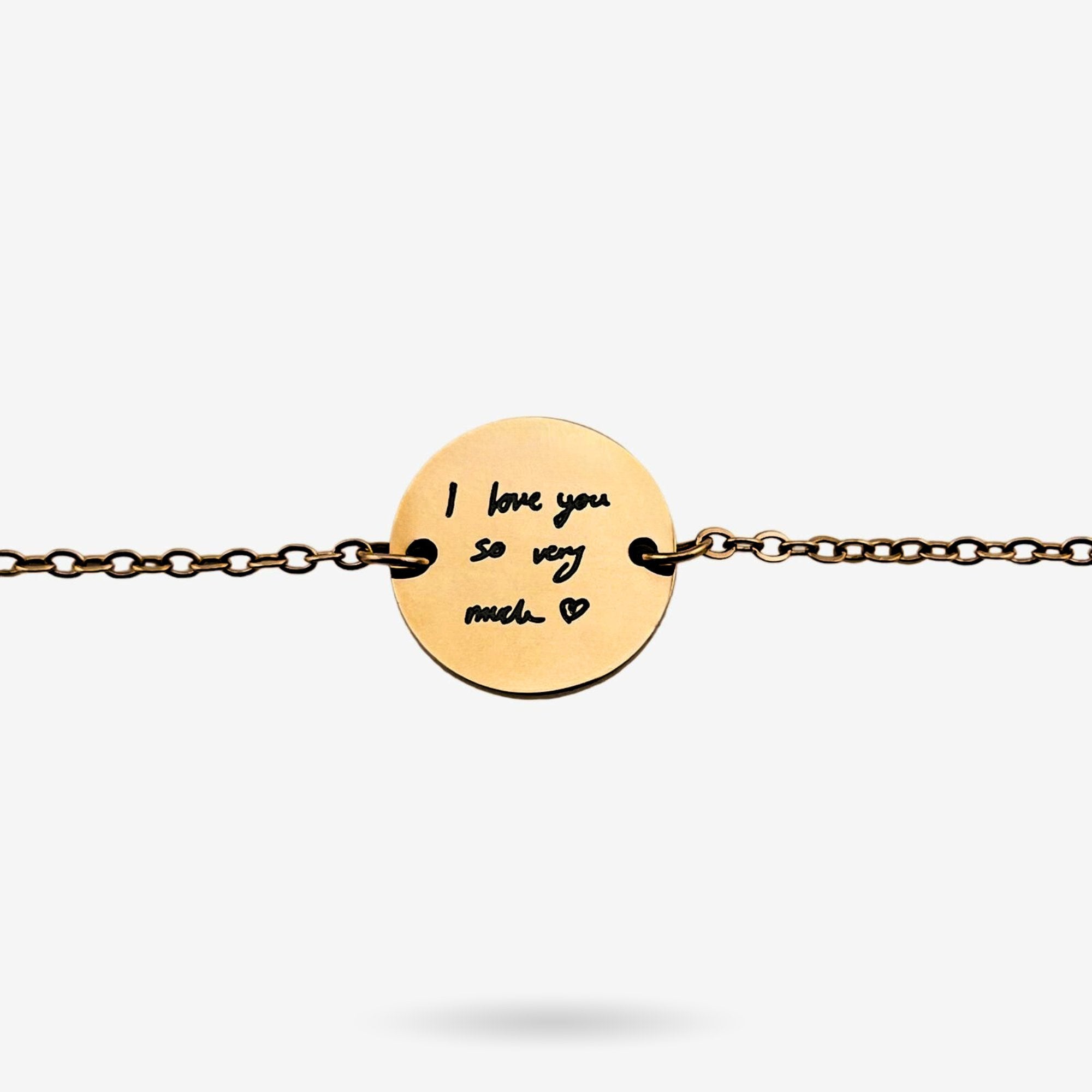 Handwriting Disc Bracelet - MemoriesMade