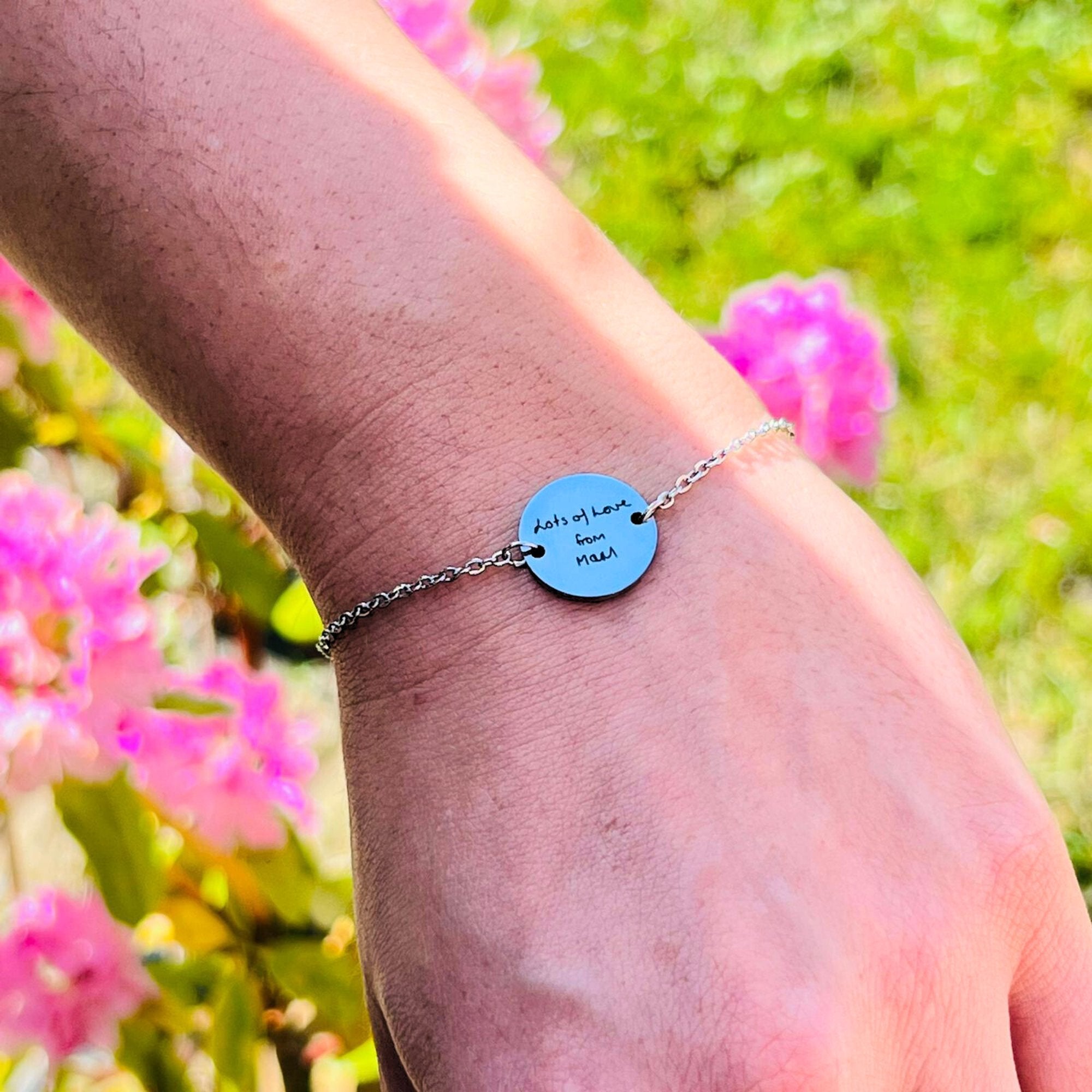 Handwriting Disc Bracelet - MemoriesMade