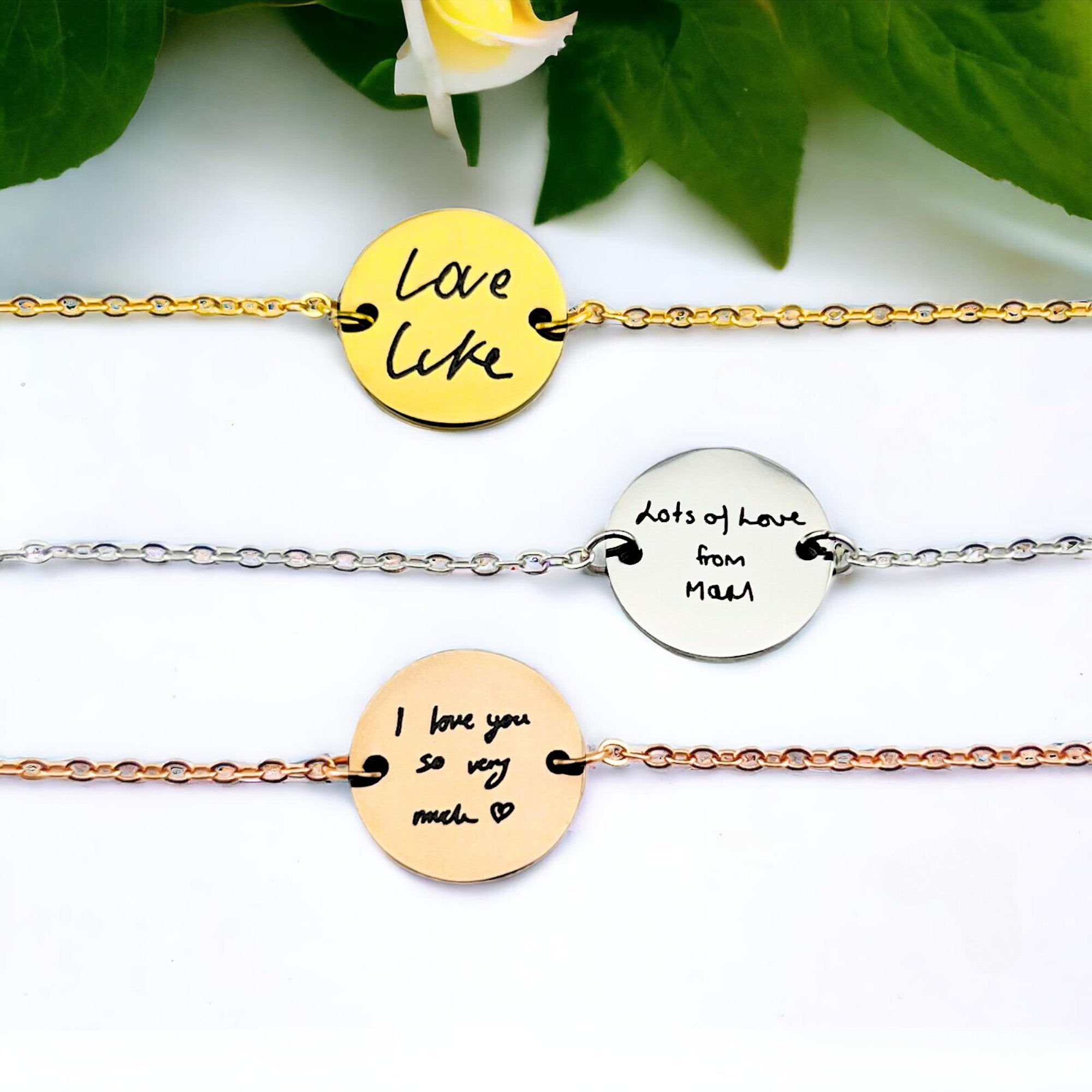 Handwriting Disc Bracelet - MemoriesMade