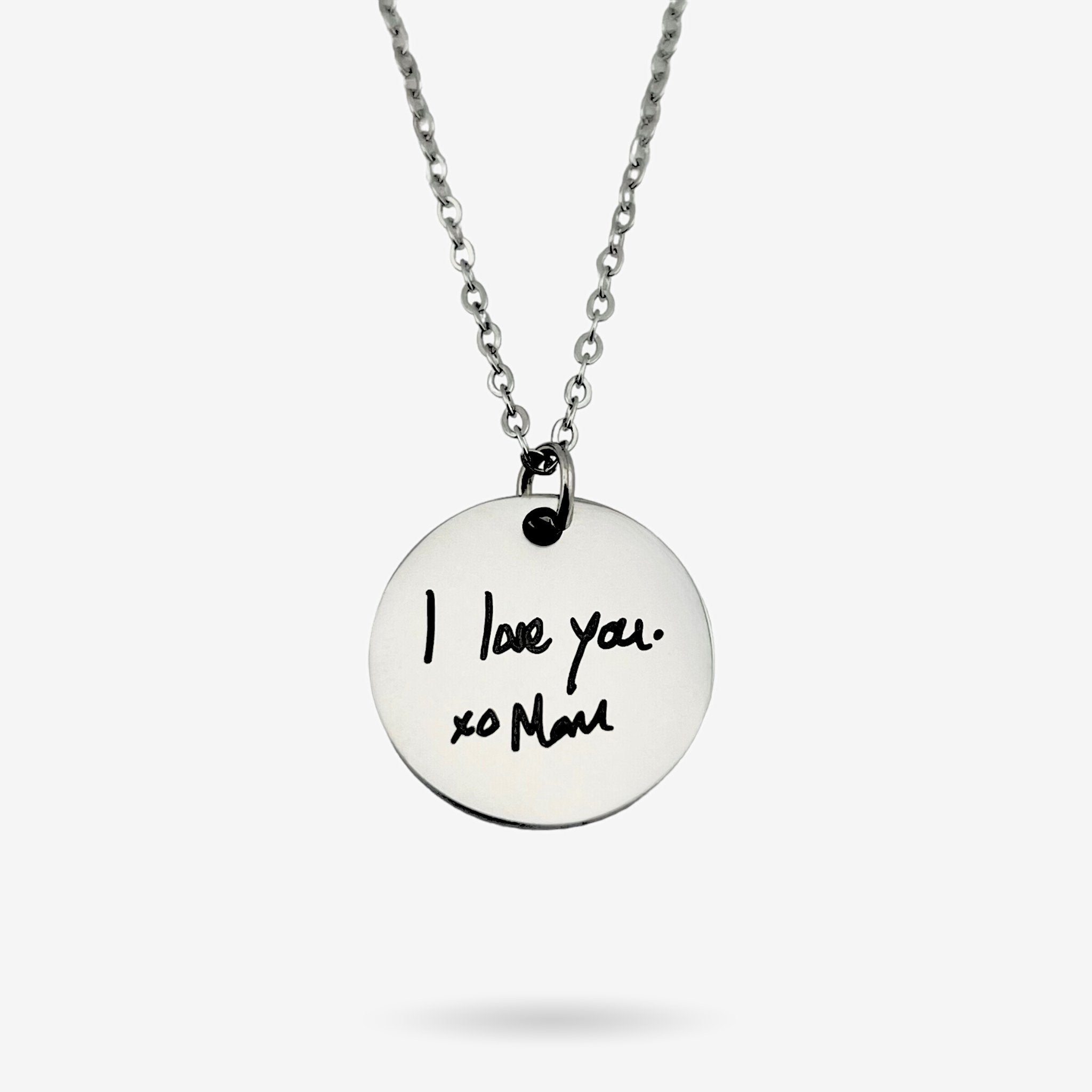 Handwriting Disc Necklace - MemoriesMade