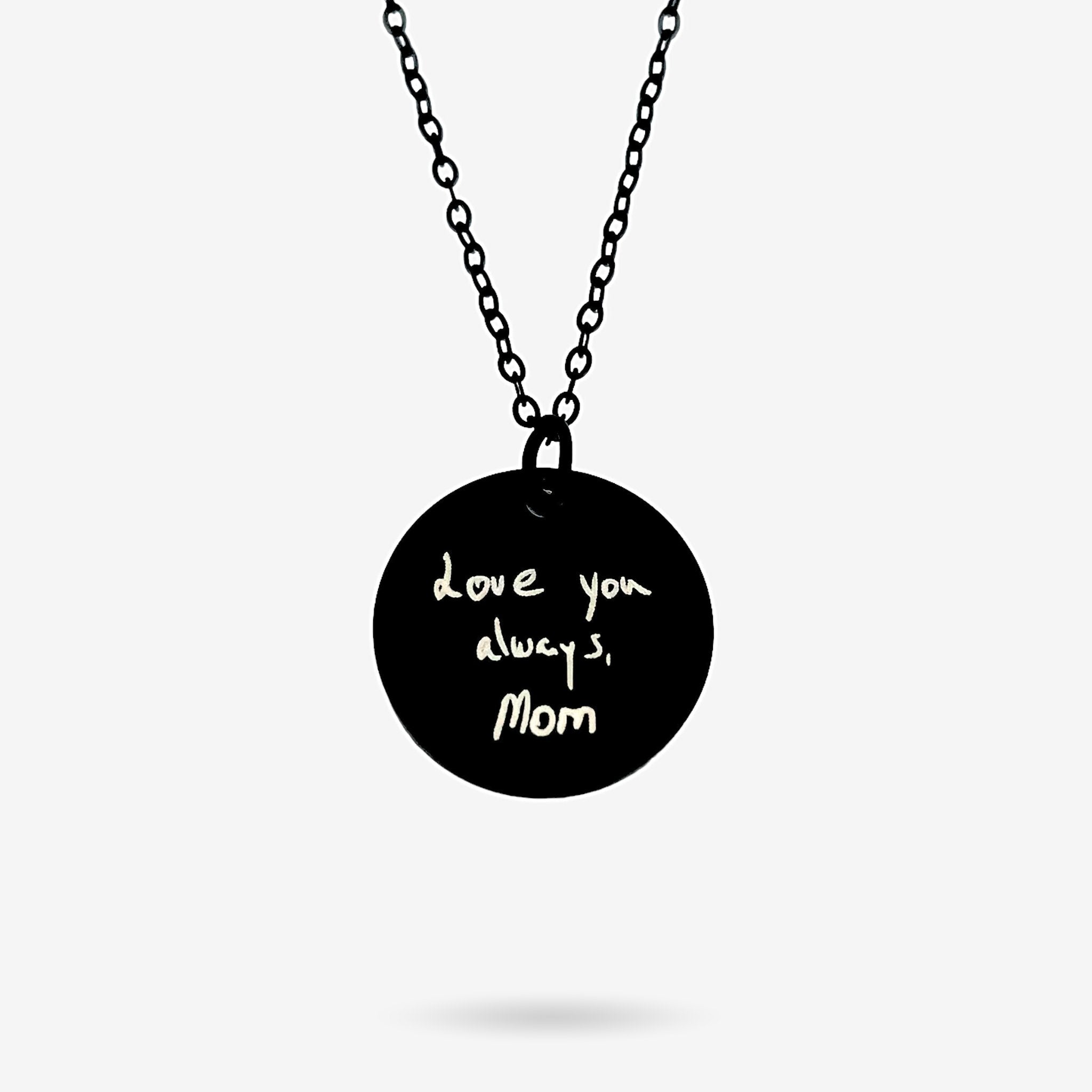 Handwriting Disc Necklace - MemoriesMade