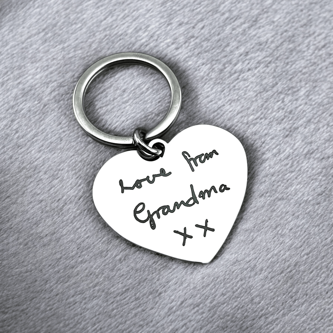 Handwriting Heart Keychain - MemoriesMade