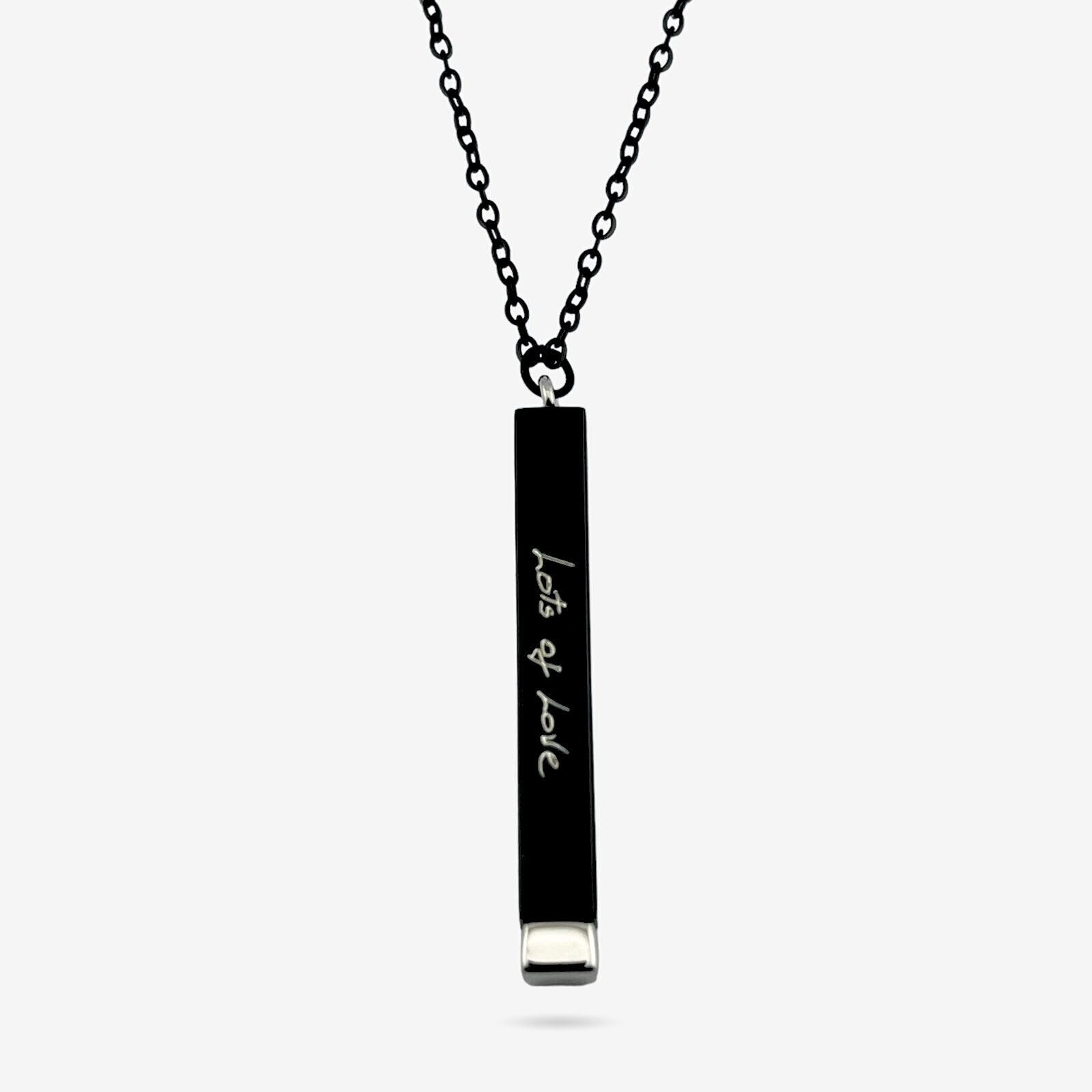 Handwriting Hidden Bar Necklace