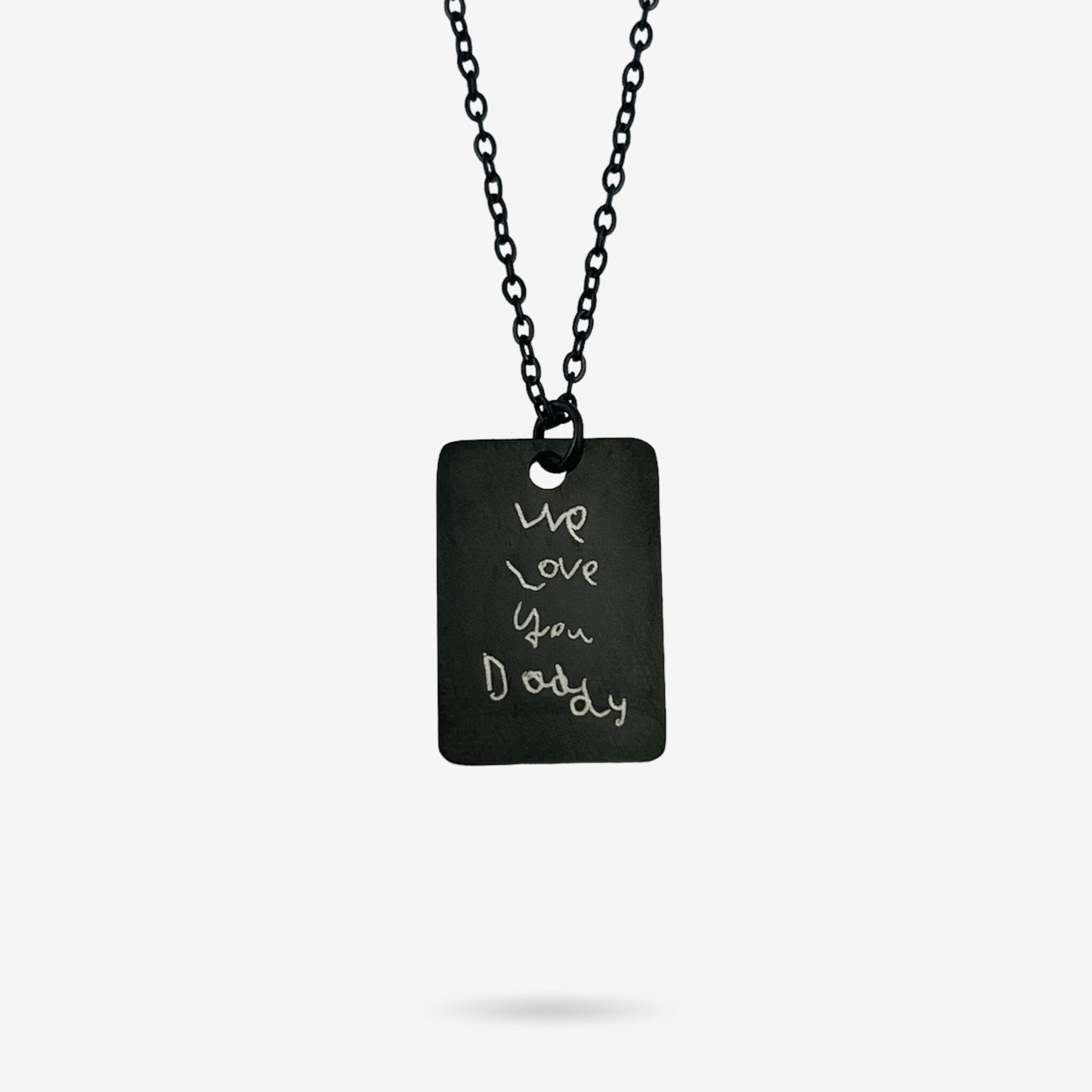 Handwriting Mini Flat Bar Necklace