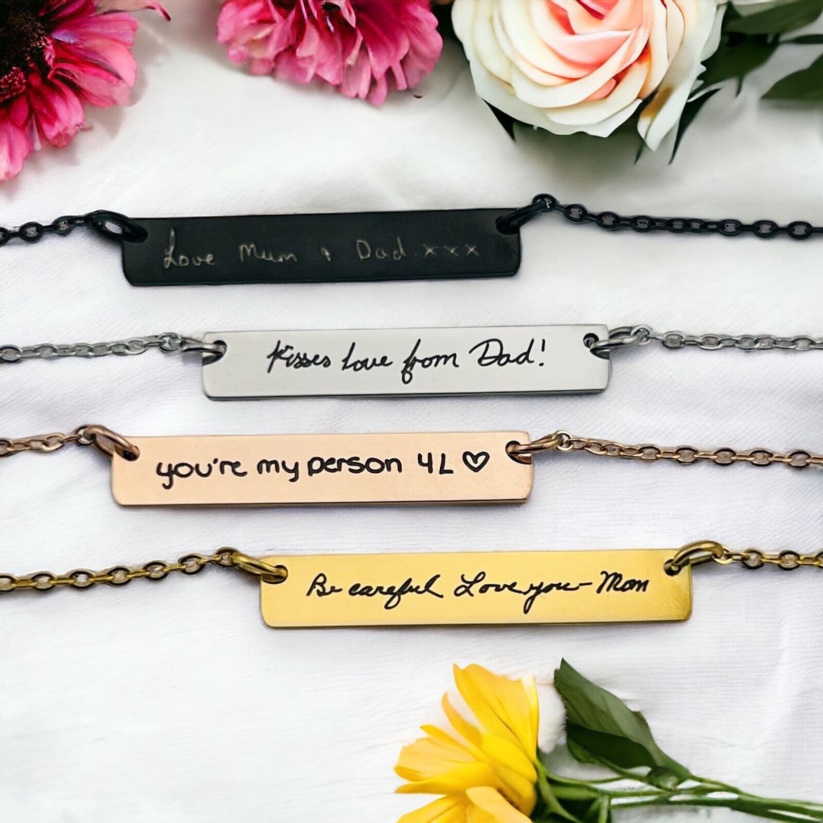 Handwriting Plate Necklace