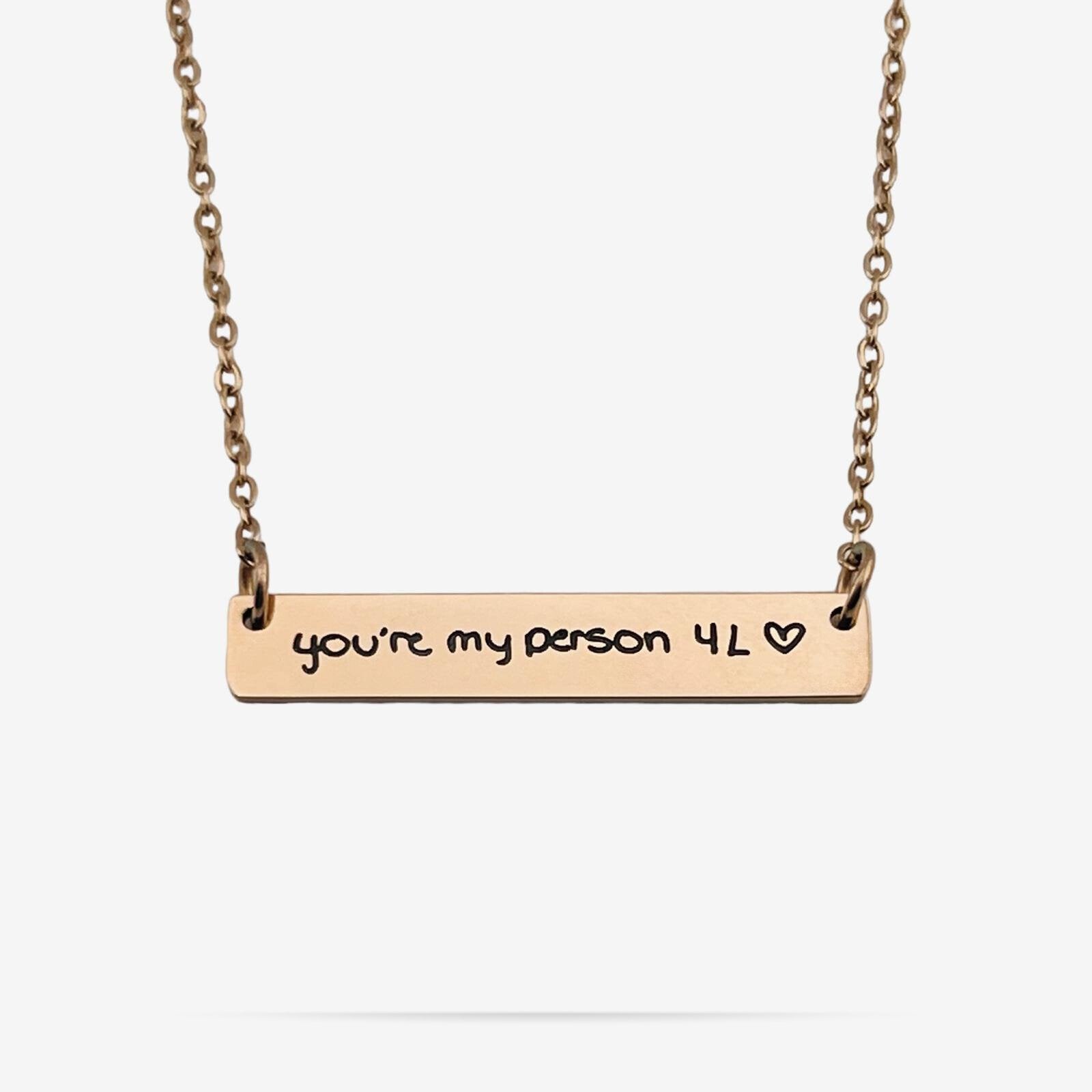 Handwriting Plate Necklace