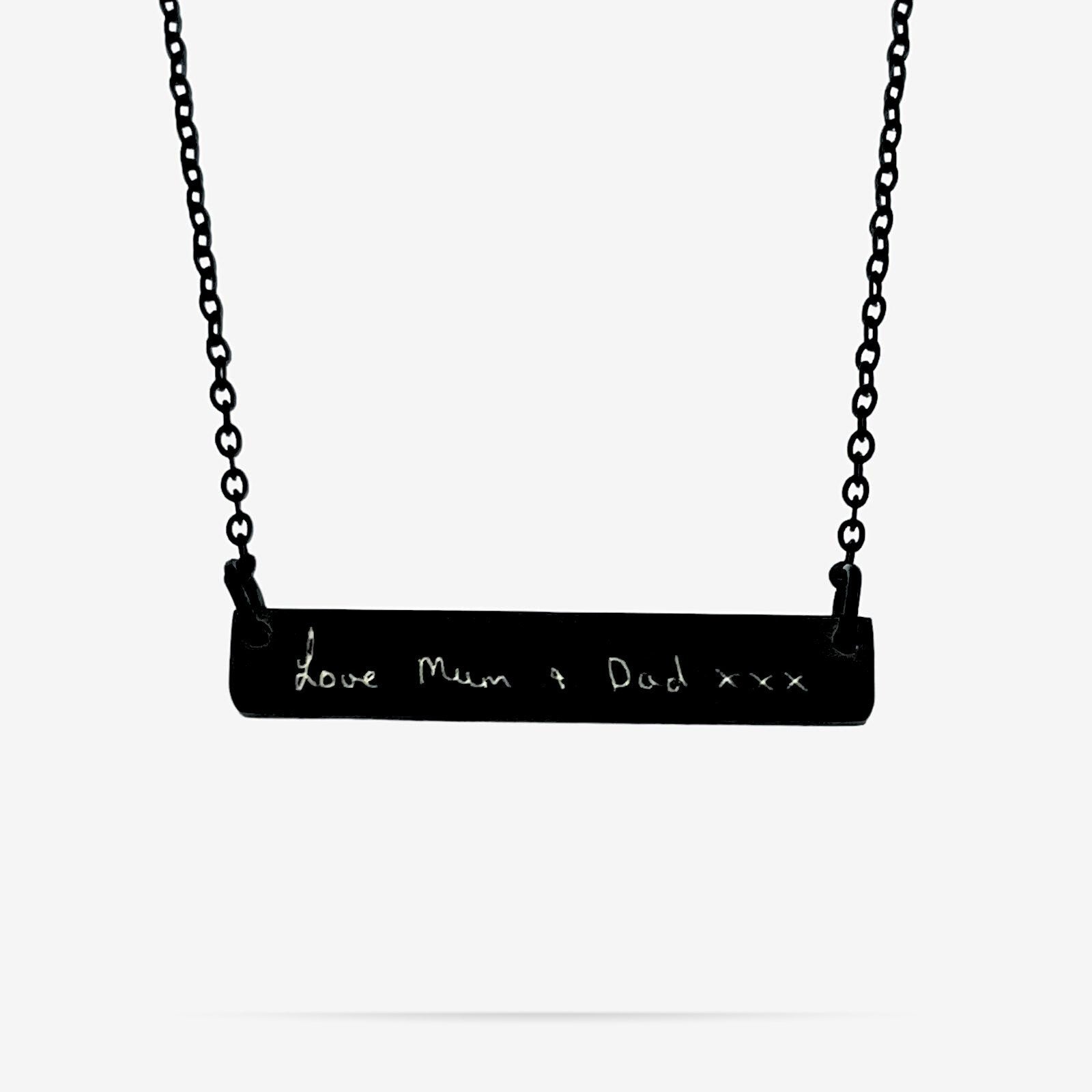 Handwriting Plate Necklace