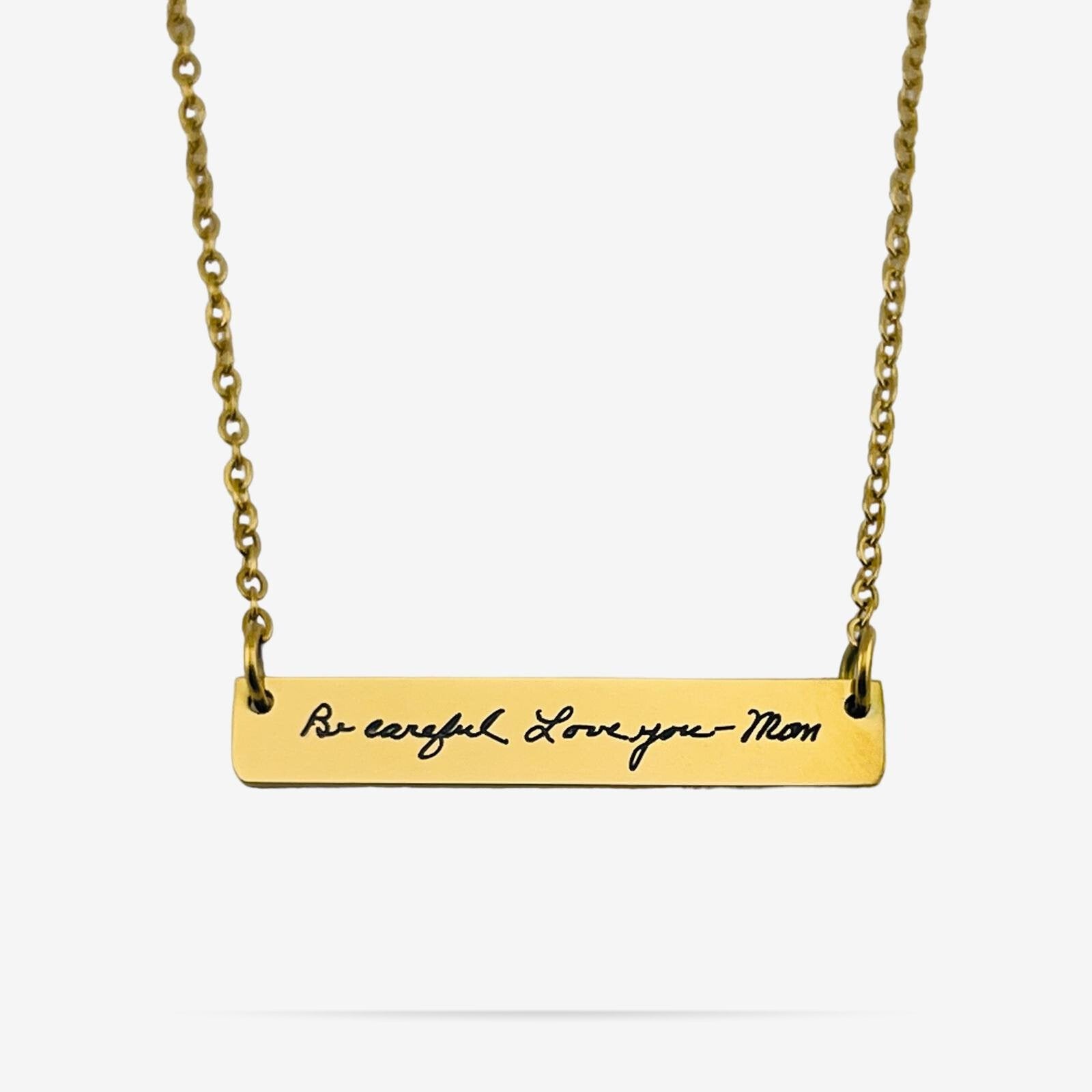 Handwriting Plate Necklace