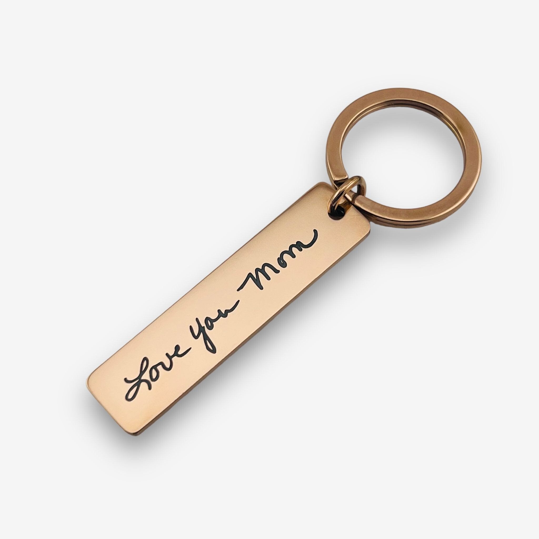 Handwriting Slim Bar Keychain