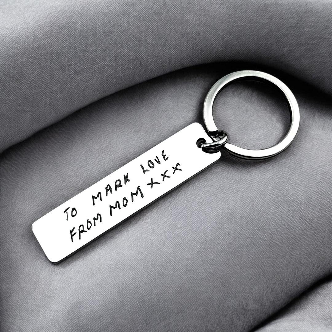 Handwriting Slim Bar Keychain - MemoriesMade