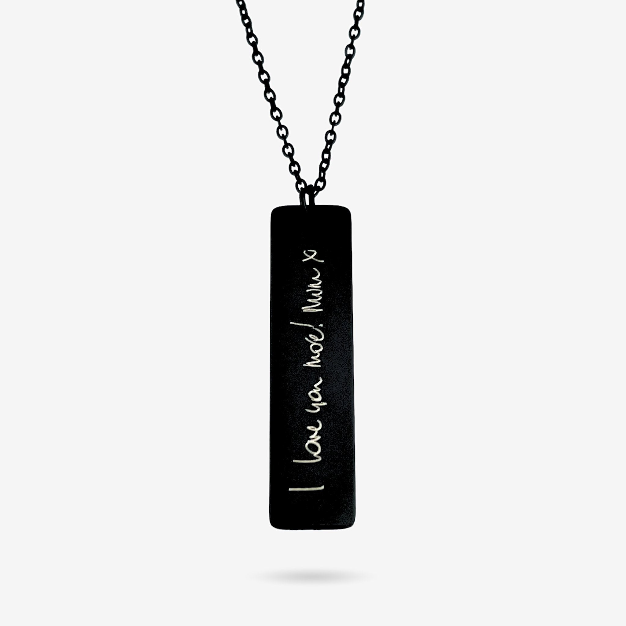 Handwriting Slim Bar Necklace