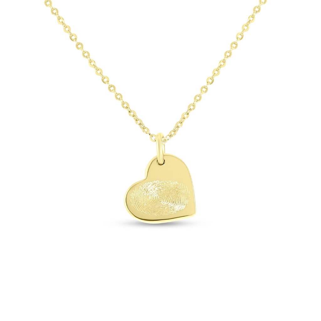 Hanging Heart Fingerprint Necklace - MemoriesMade