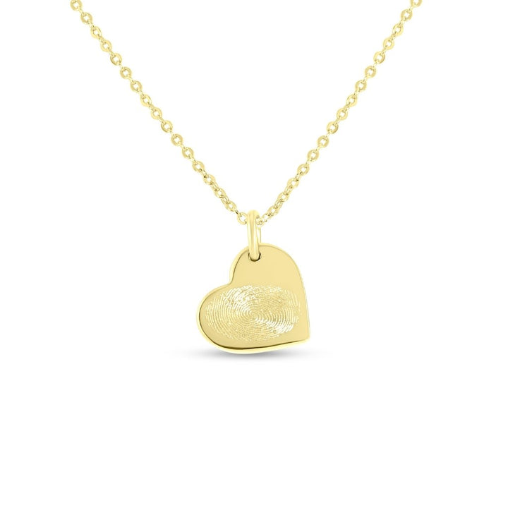 Hanging Heart Fingerprint Necklace - MemoriesMade