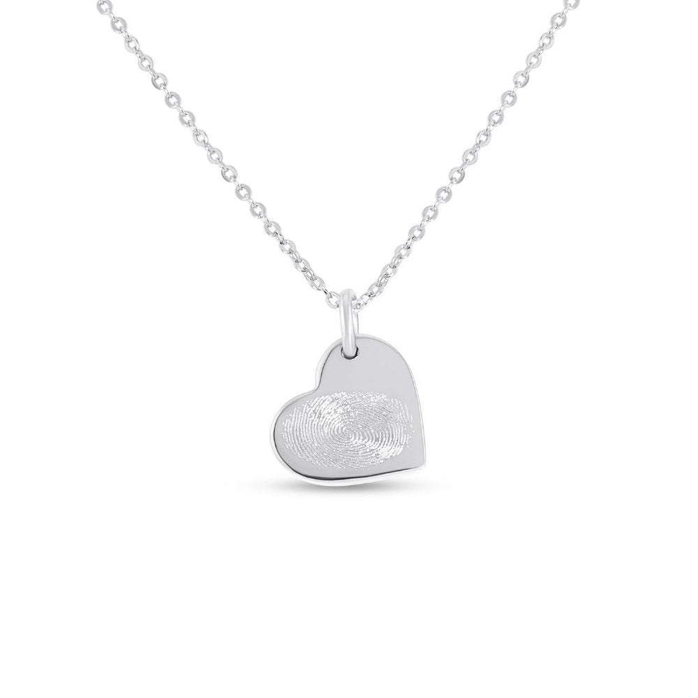 Hanging Heart Fingerprint Necklace - MemoriesMade