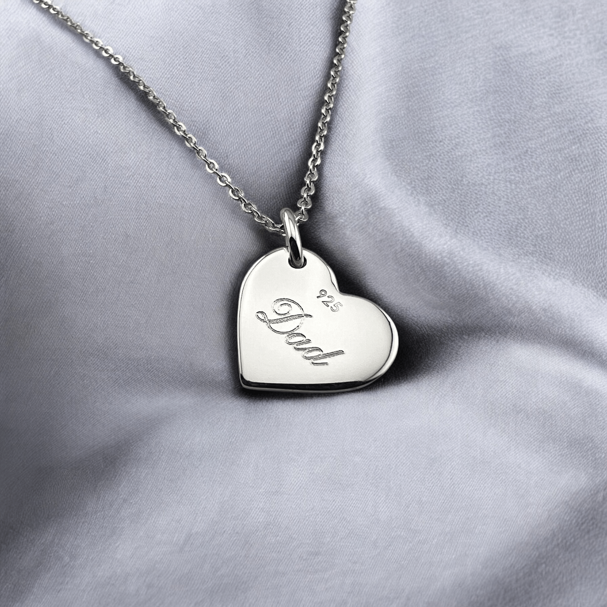 Hanging Heart Fingerprint Necklace - MemoriesMade