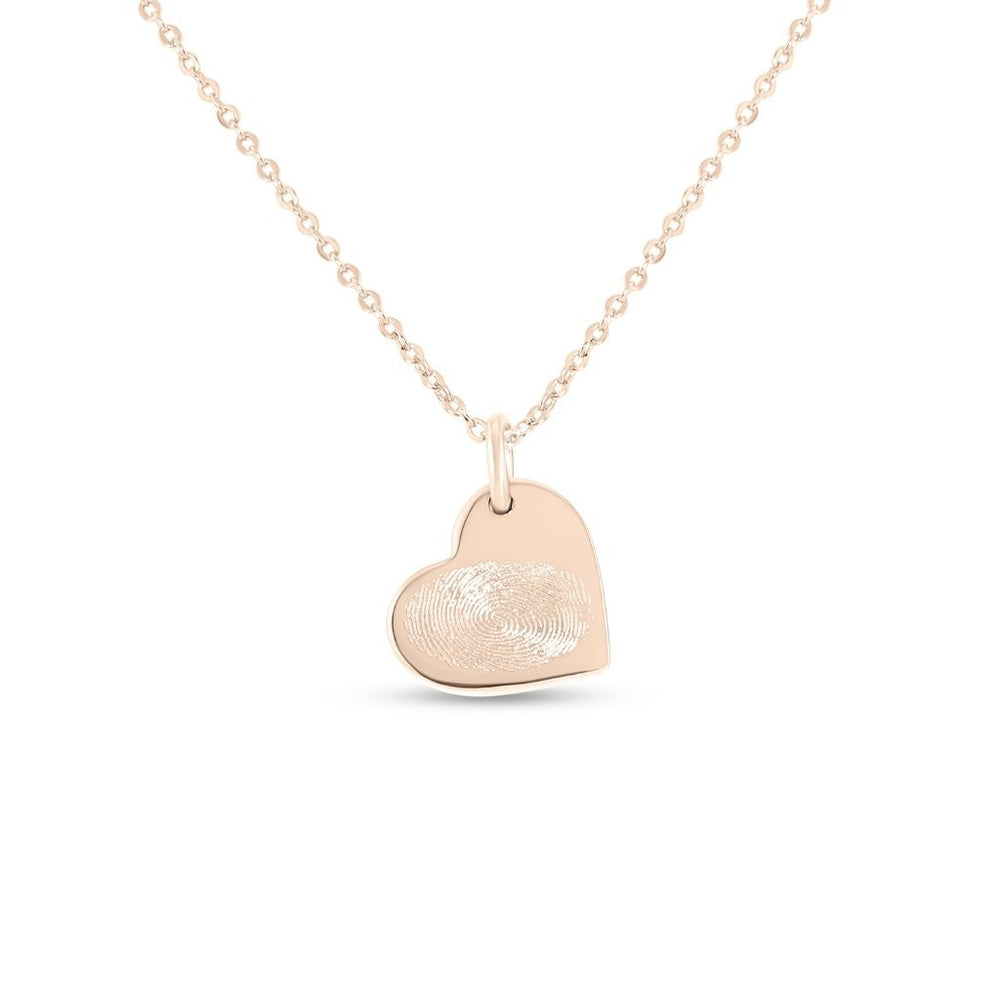 Hanging Heart Fingerprint Necklace - MemoriesMade